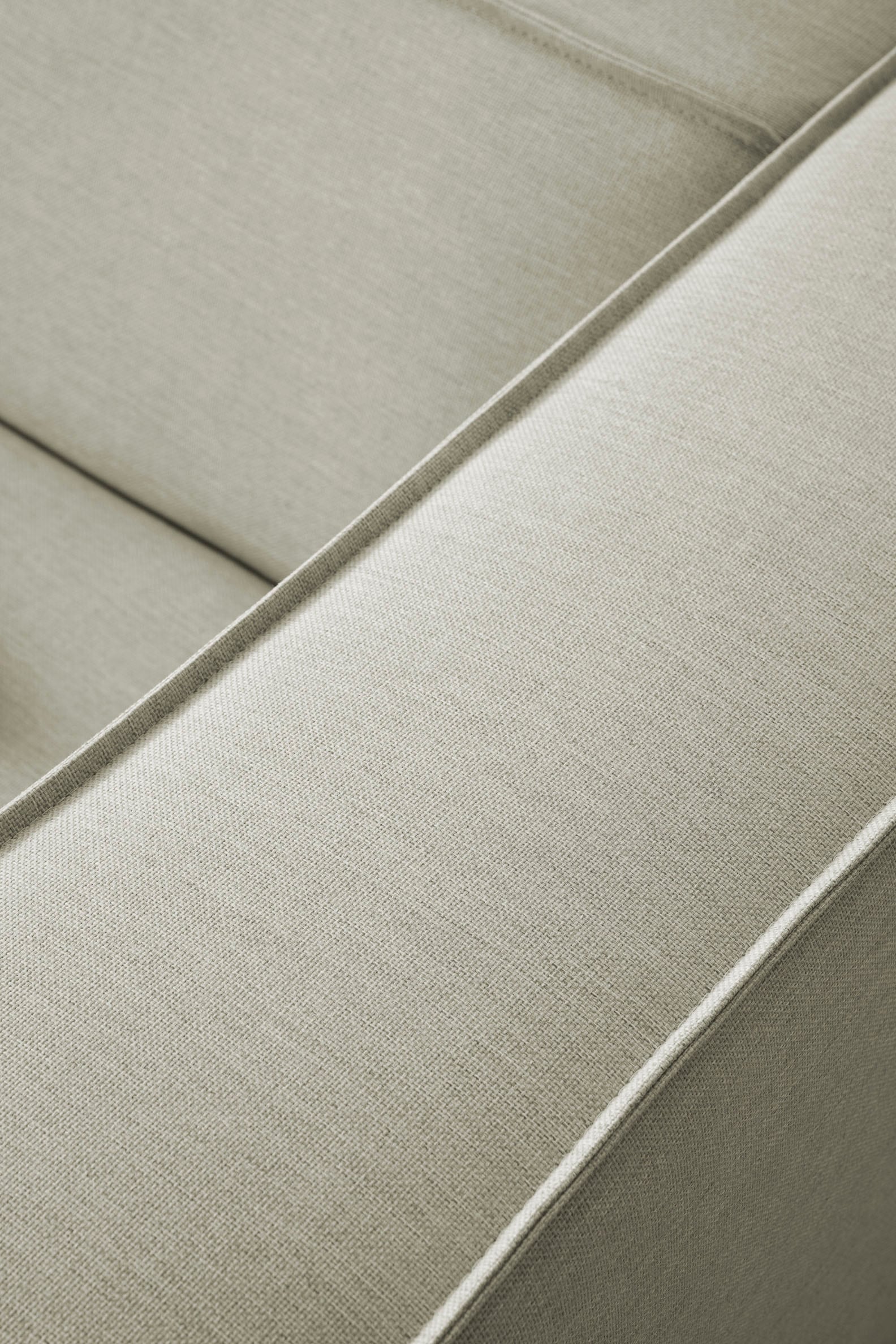 LeGer Home by Lena Gercke Ecksofa »PIARA mit Kedernaht in Cord oder Leinenoptik, moderne Couch in L-Form«, wahlweise Ottomane rechts/links, schwarze Füße, bequemer Sitzkomfort