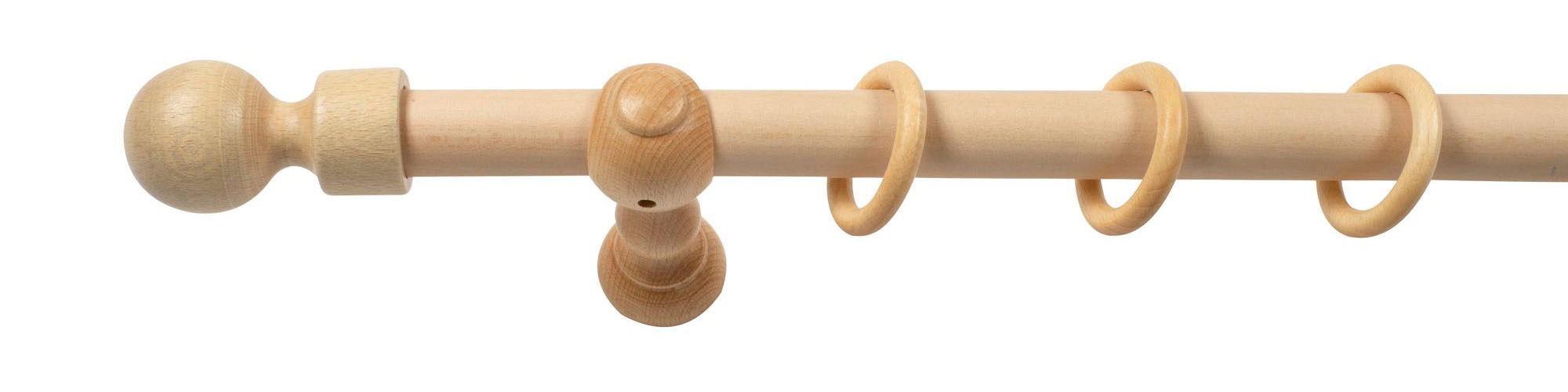 SN DECO GROUP Gardinenstange »Giro«, 1 läufig-läufig, Fixmaß, 28 mm, Holz, verschiedenen Längen und Farbe, Komplettset