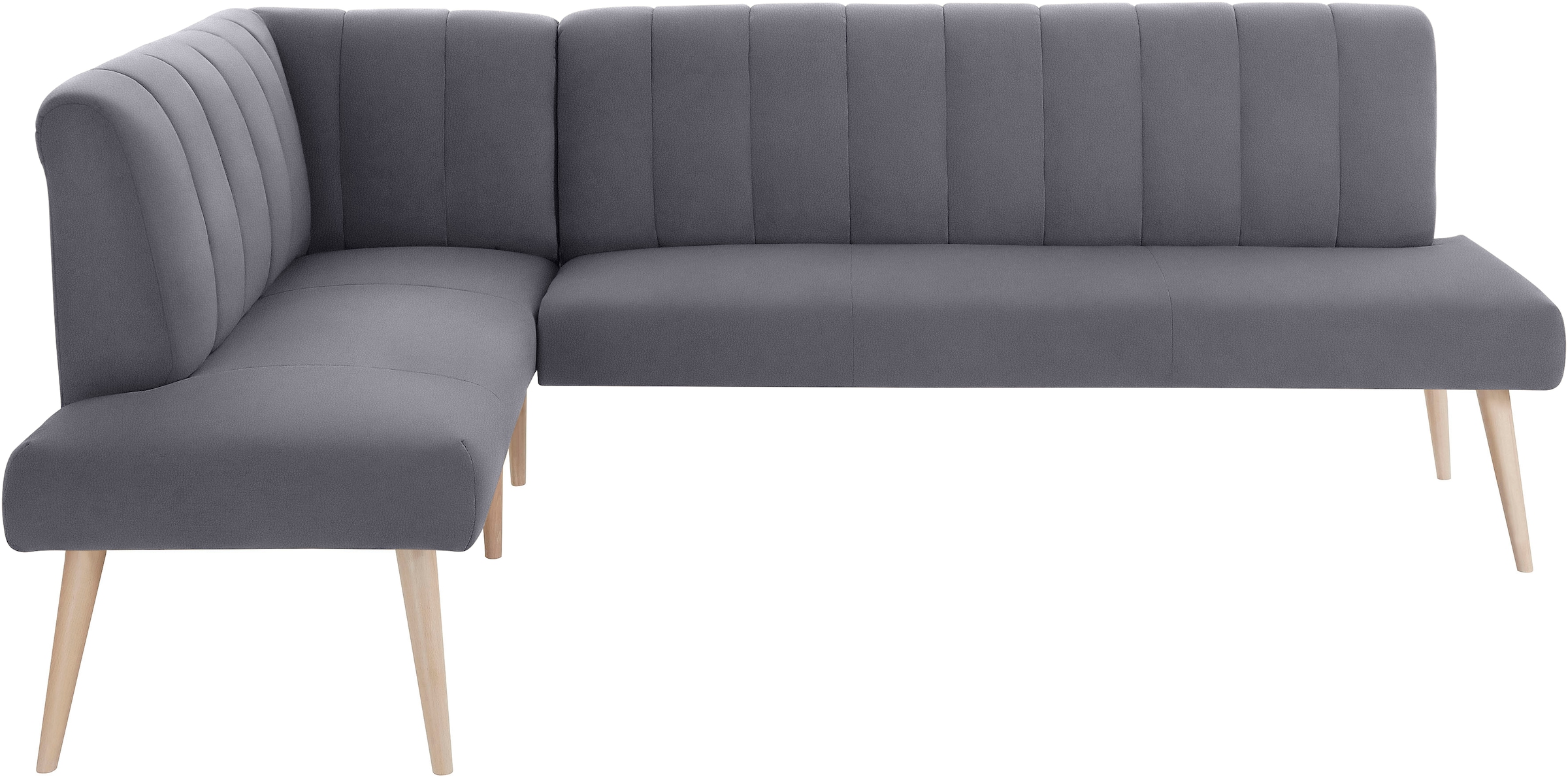 exxpo - sofa fashion Eckbank »Costa, moderne Rückensteppung, bequem und elegant, hoher Holzfuß«, hochwertig verarbeitet, Frei im Raum stellbar