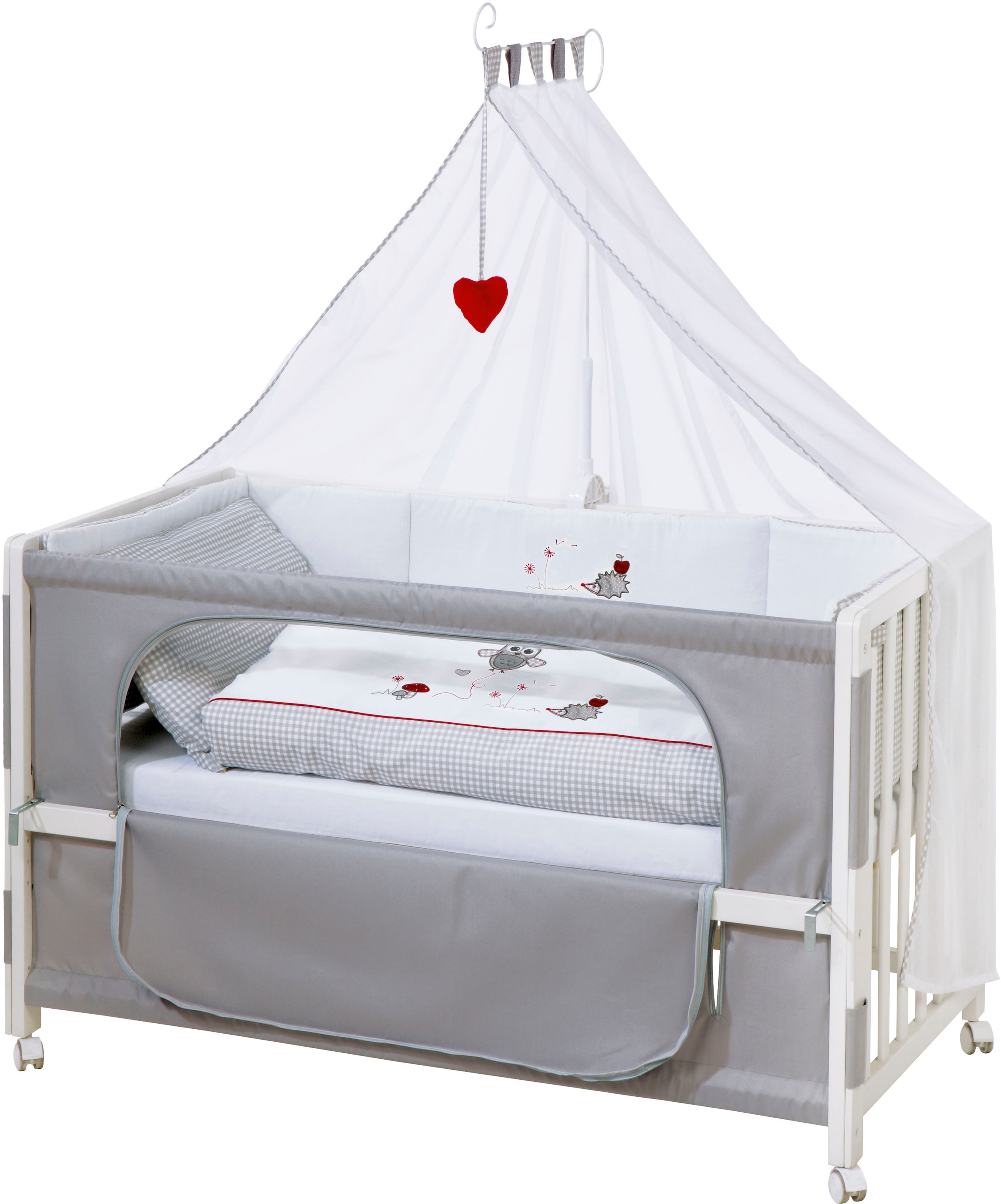 Babybett »Room bed - Dekor Adam und Eule«, als Beistell-, Kinder- und Juniorbett...