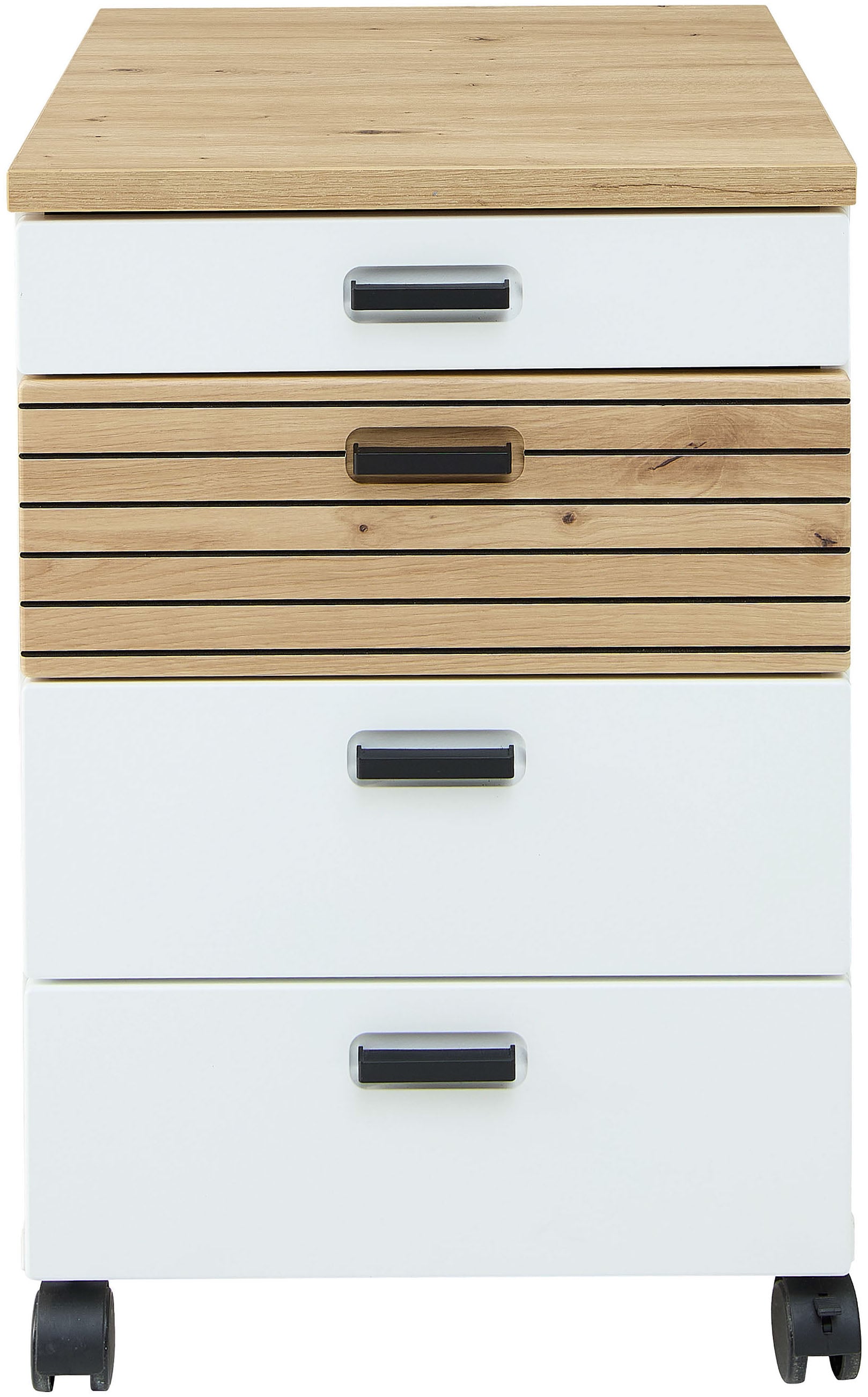 Innostyle Rollcontainer »Rollcontainer Glenn, 45 x 66 x 55 cm (B/H/T)« 1 Stk. tlg. inkl. Filzeinlage, 4 Rollen(2 mit Bremsen) oder Sockel, SK Soft-Close