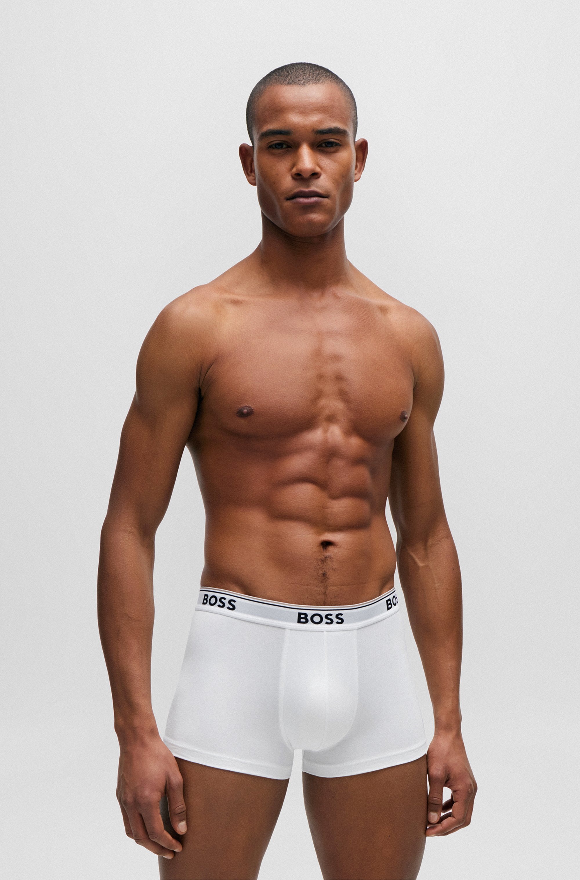 BOSS Boxer »TRUNK 3 PACK«, (3 St.), BOSS Schriftzug auf dem Bund