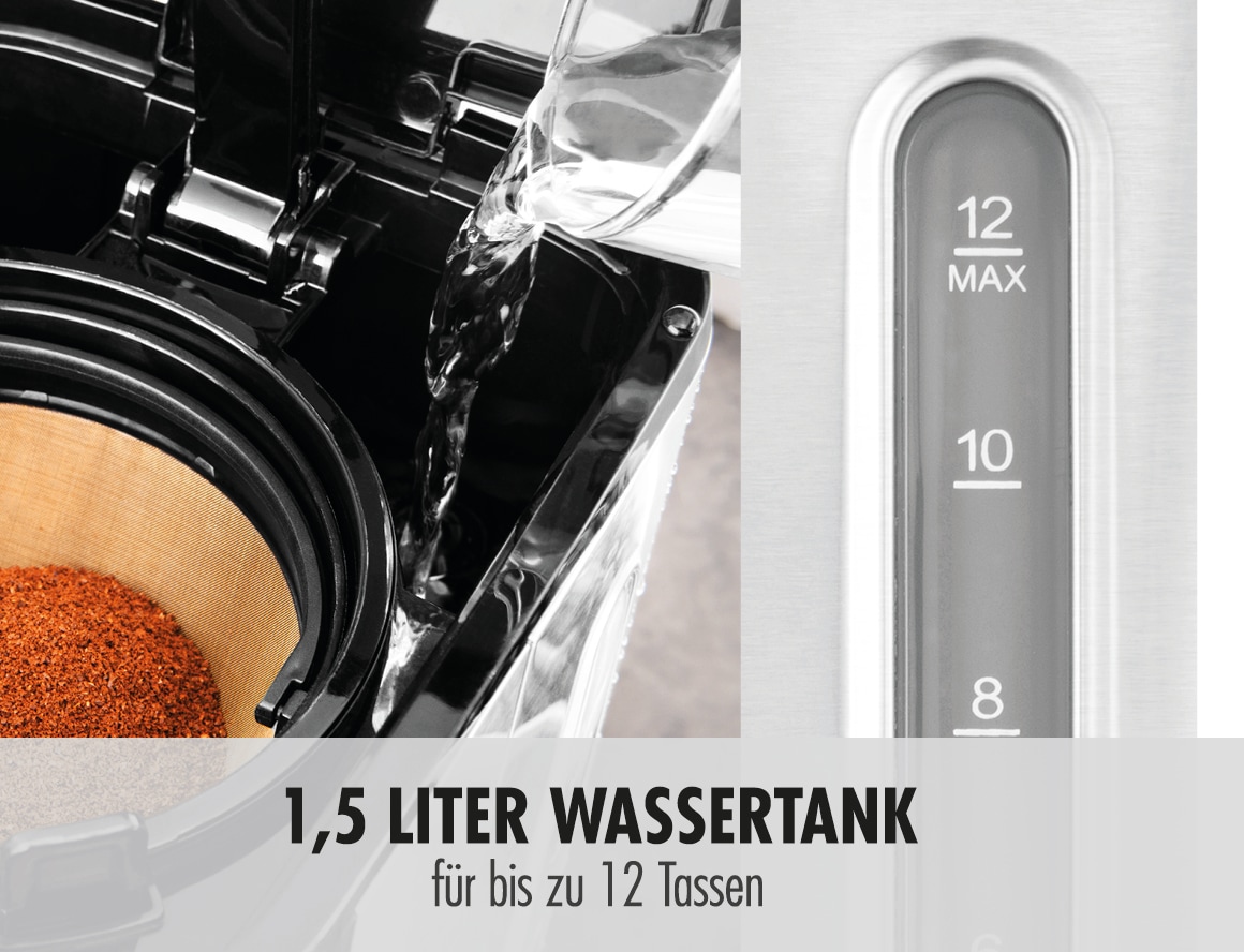 Gastroback Filterkaffeemaschine »Design Essential S 42701_S« 1,5 l Kaffeekanne Edelstahlfilter 1x4