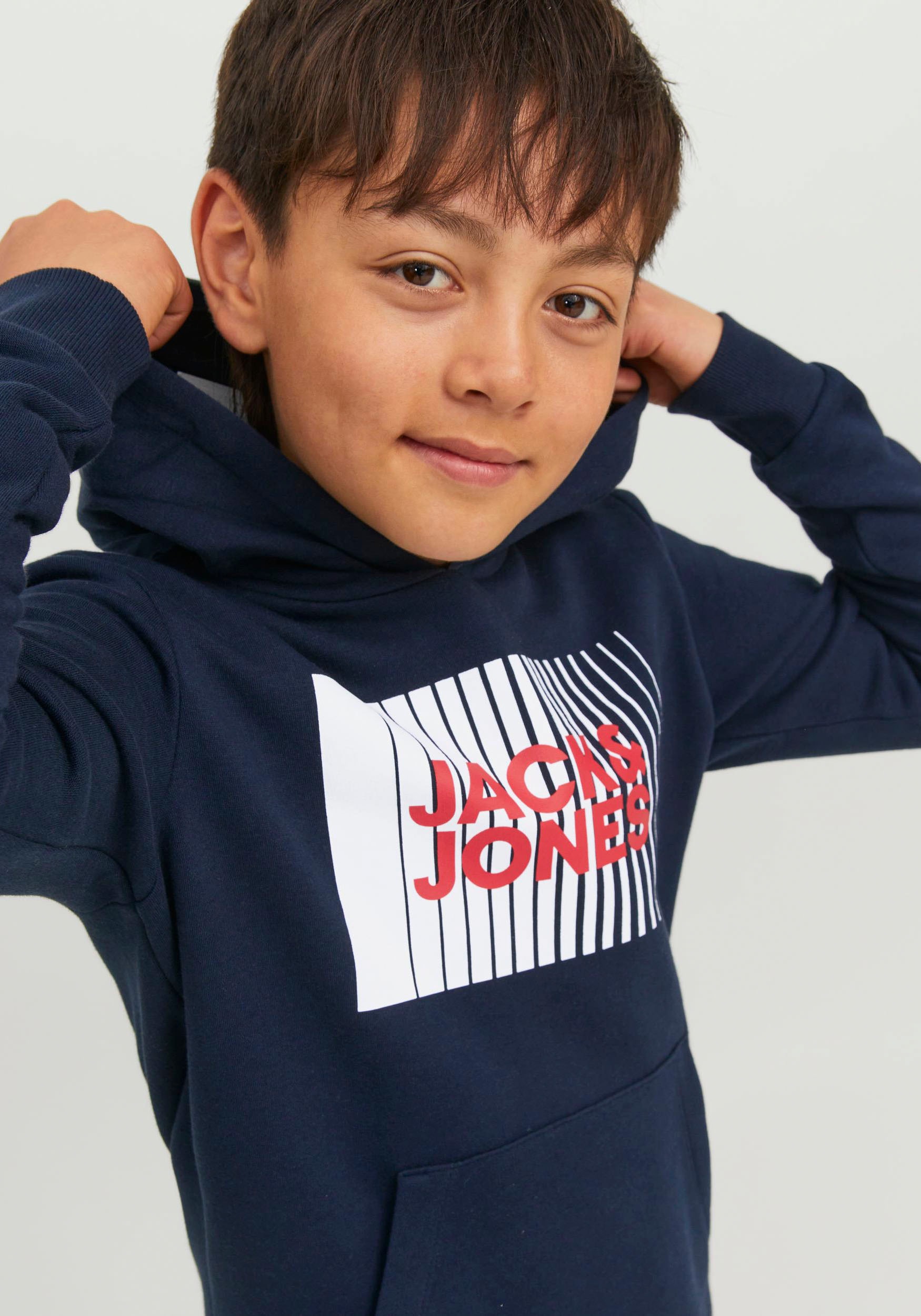 Jack & Jones Junior Kapuzensweatshirt »JJECORP LOGO SWEAT HOOD PLAY NOOS JNR«