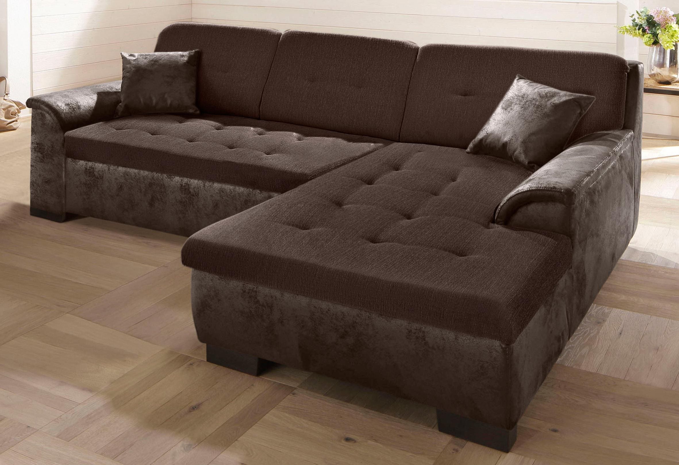 Home affaire Ecksofa »Bergen«, wahlweise mit Bettfunktion L-Form
