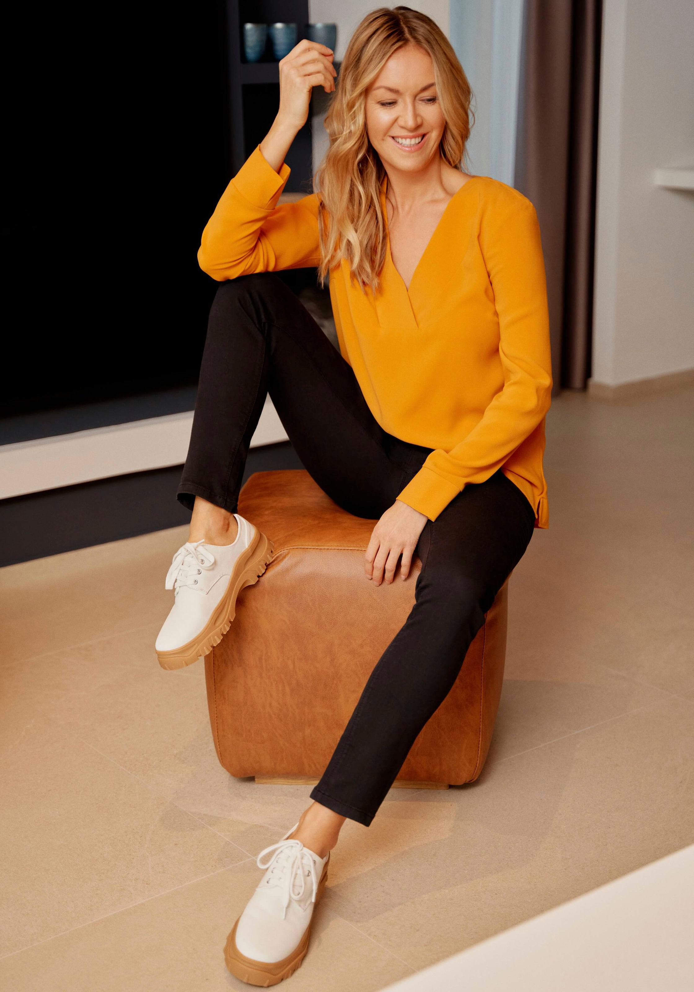 wonderjeans Slim-fit-Jeans, Klassischer gerader Schnitt