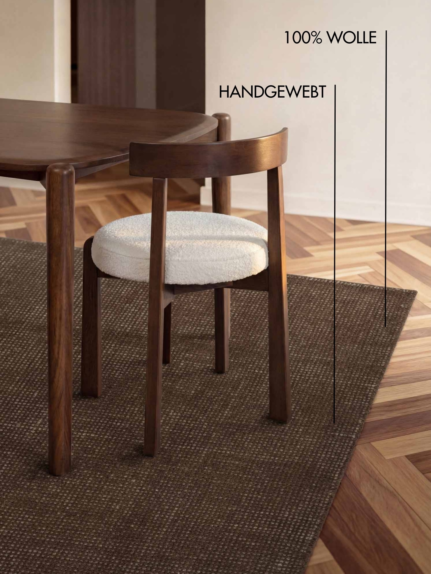 Ted Baker Wollteppich »Croom« rechteckig 10 mm Höhe Wolle, Natur, Handgemacht, Wohnzimmer, Schlafzimmer, Modern, Skandi