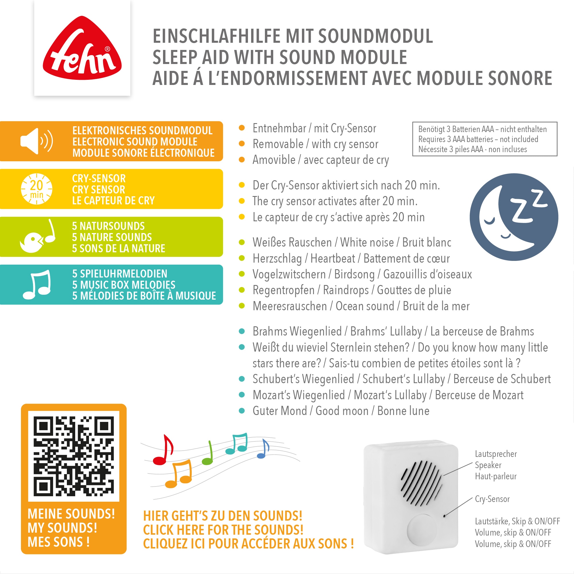Fehn Kuscheltier »Otter Theo, Einschlafhilfe Otter« mit Sound