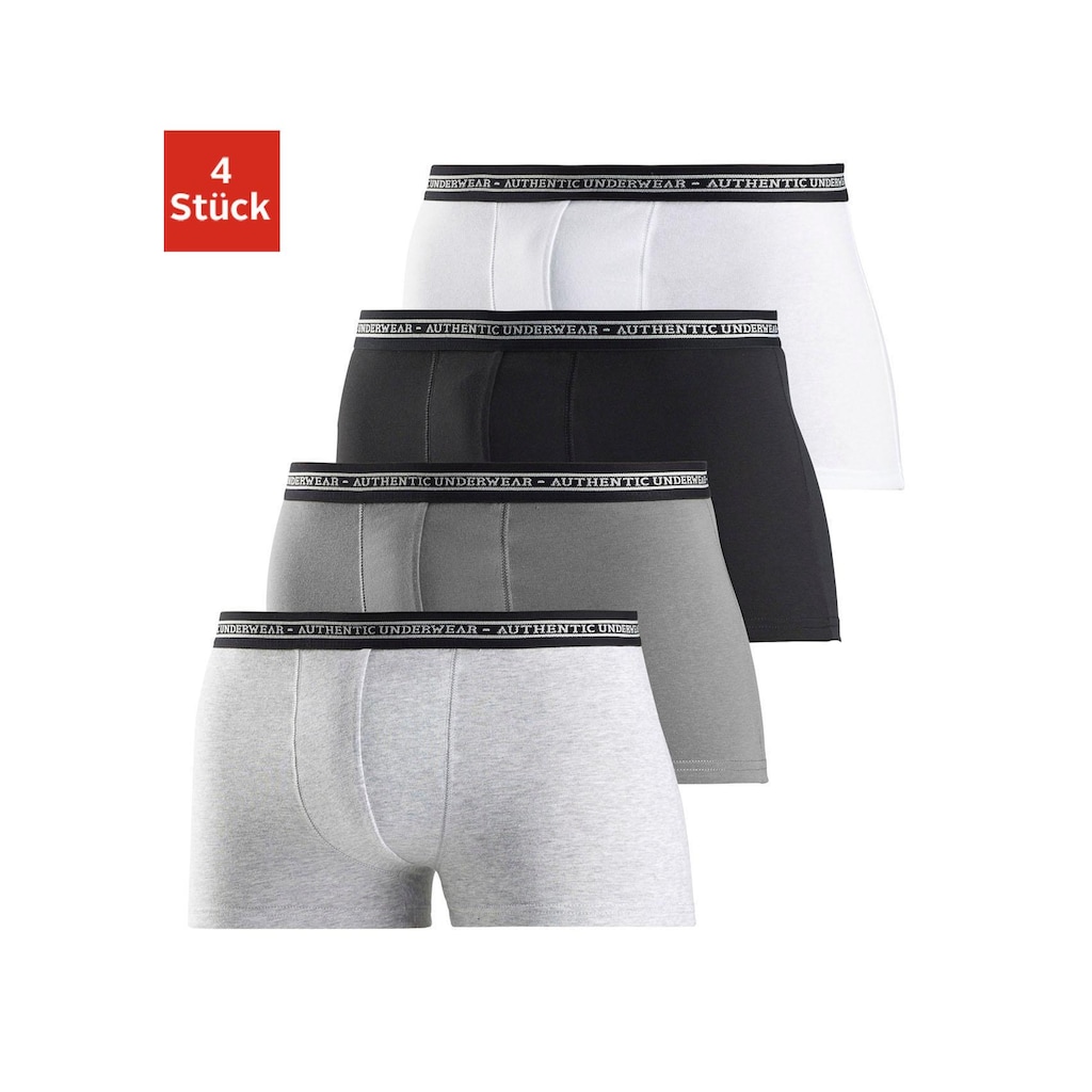 AUTHENTIC UNDERWEAR Boxer, (Packung, 4 St.)