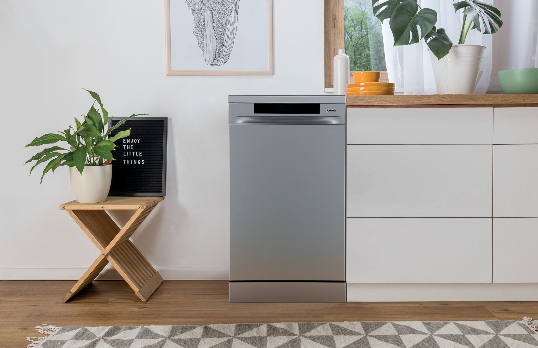 GORENJE Standgeschirrspüler »GS541C10X« 8,5 l 10 tlg. Maßgedecke 10 Maßgedecke, auto. Türöffnung, Besteckschublade