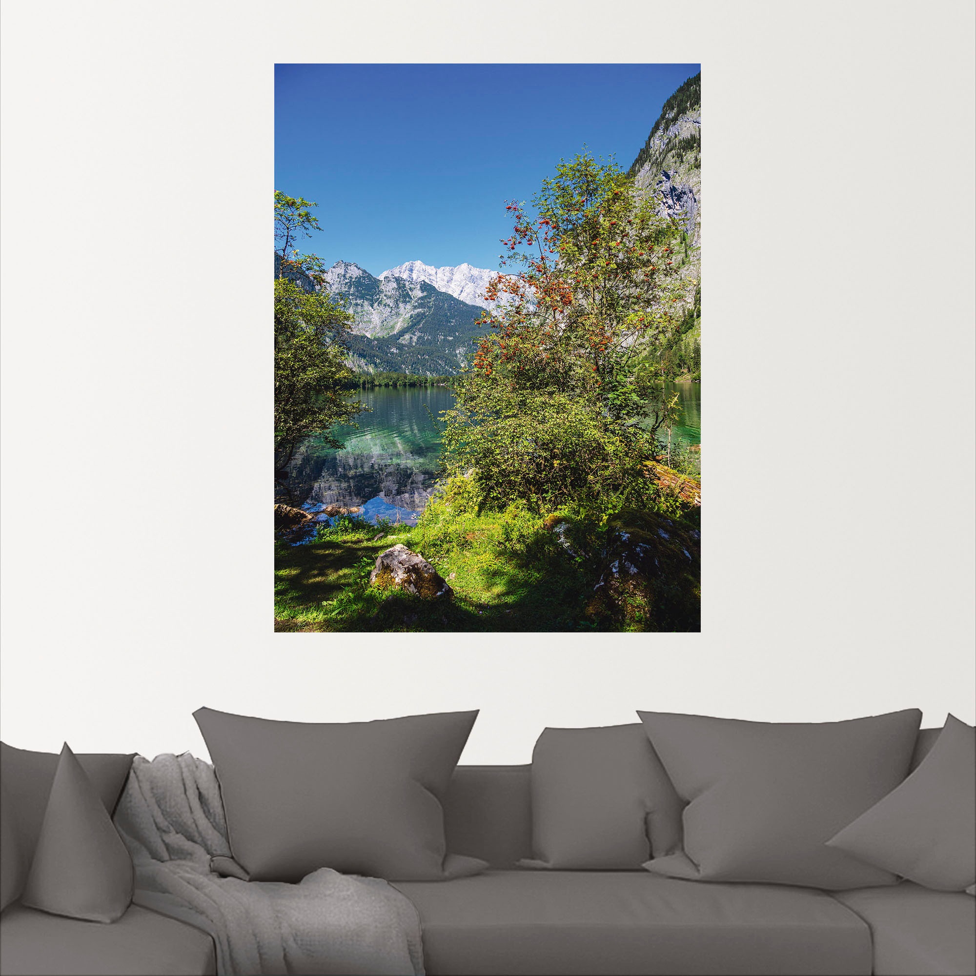 Artland Wandbild »Blick auf Poster Obersee«, (1 Raten oder Leinwandbild, Wandaufkleber versch. in den als St.), kaufen auf Seebilder, Alubild, Größen