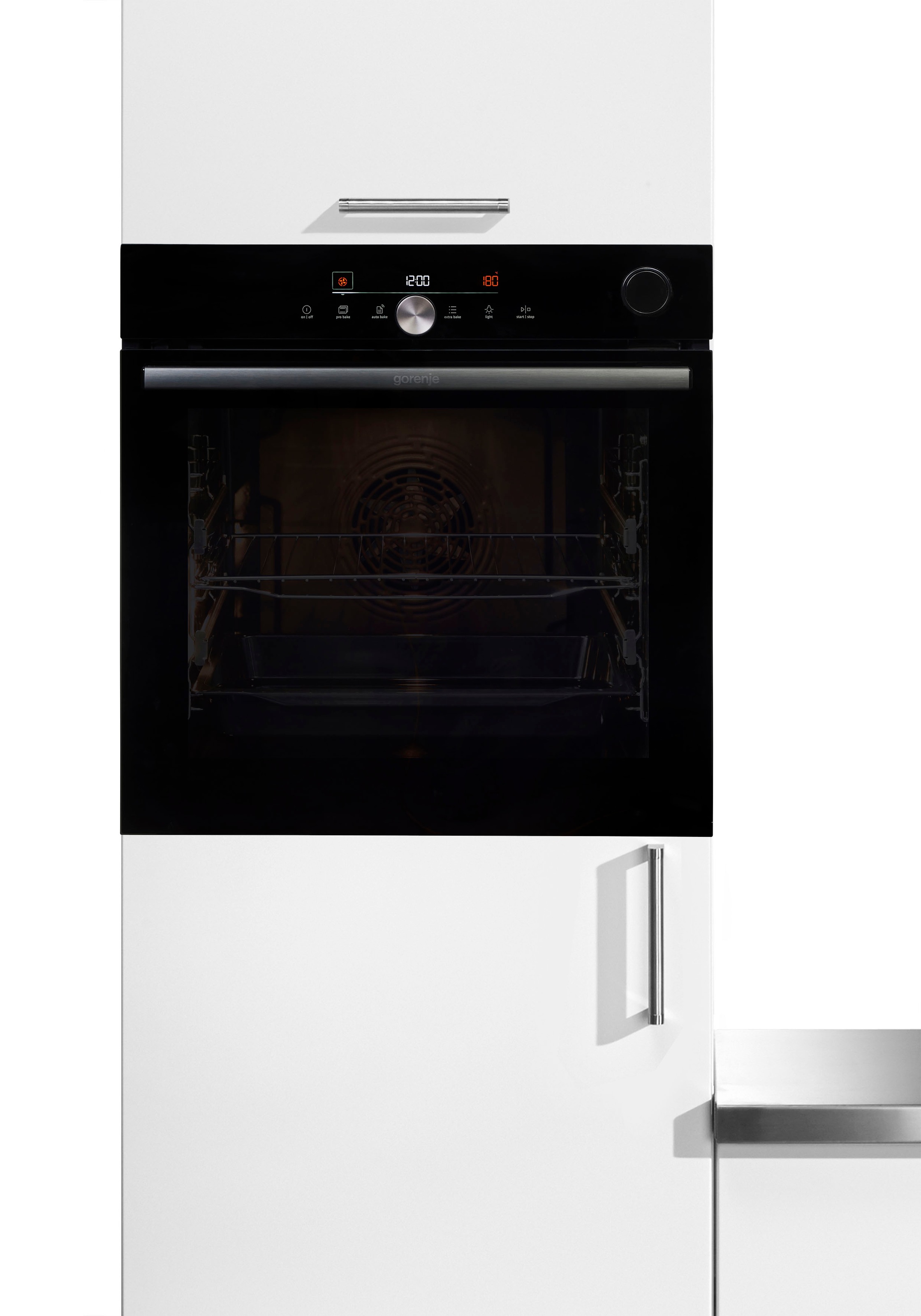GORENJE Backofen  »BSA6747DGWI«, mit 2-fach-Teleskopauszug, Aqua-Reinigungsfunktion, AirFry-Funktion