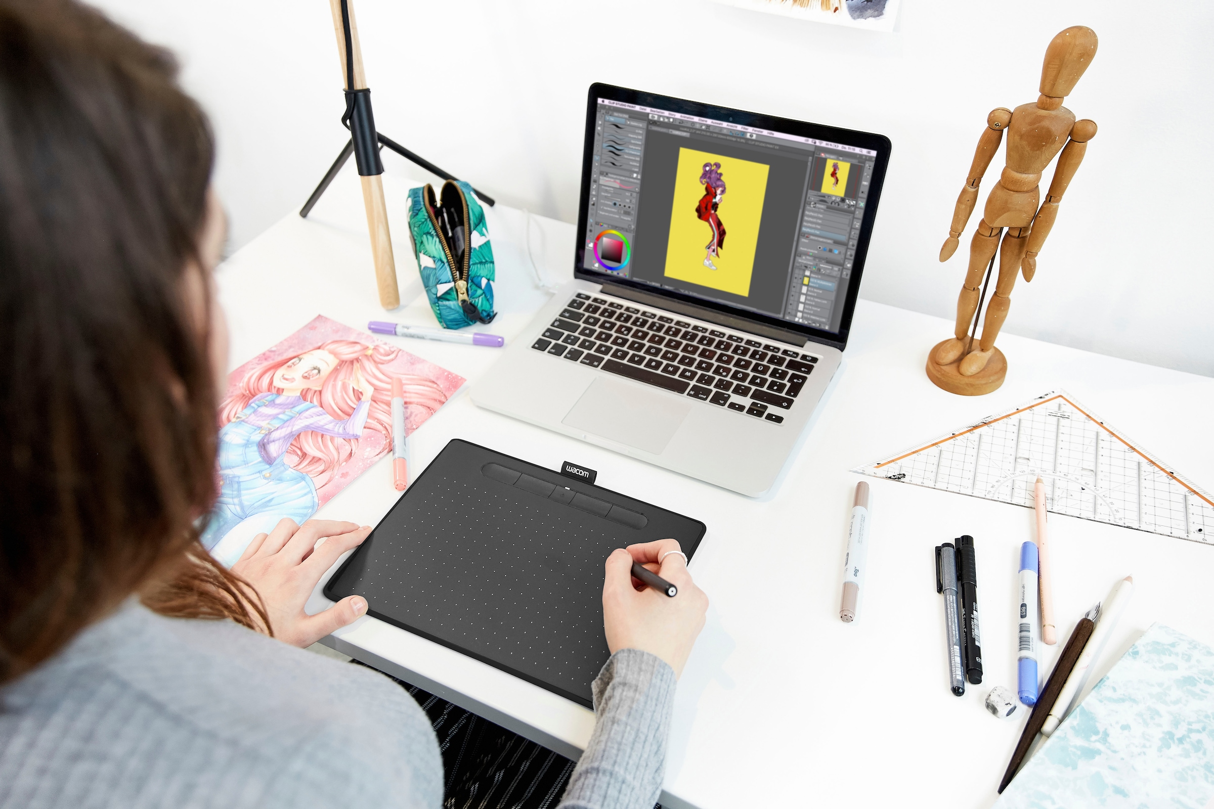 Wacom Grafiktablett »Intuos S Bluetooth Black«,)