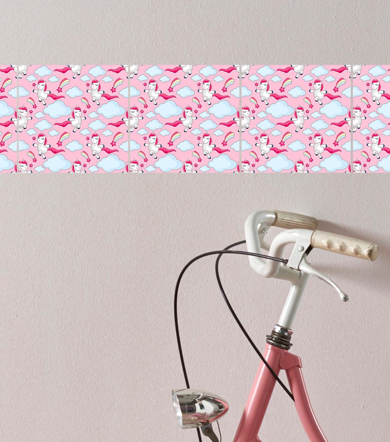 queence Fliesenaufkleber »Einhörner«, Stickerfliesen, selbstklebend, Sticker, 12er Set