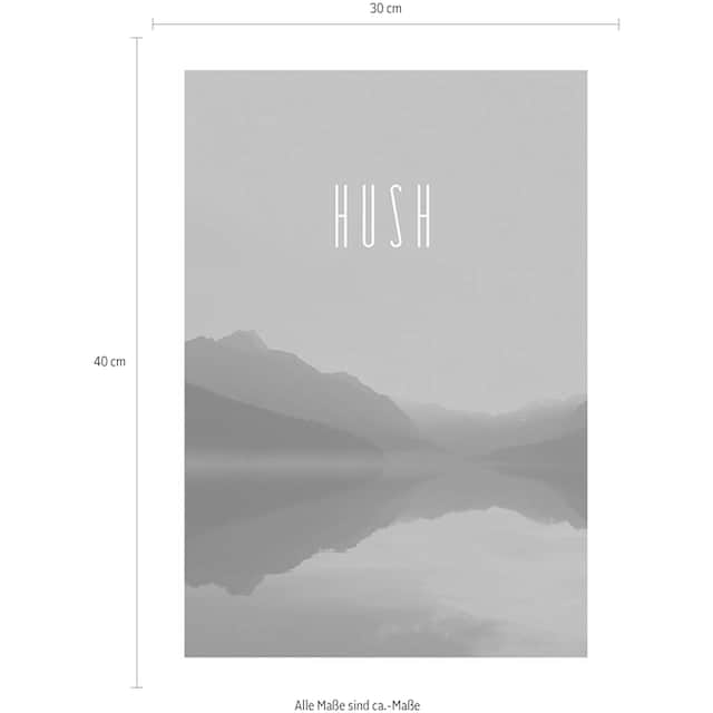 Komar Poster »Word Lake Hush Blue«, Natur, (1 St.), Kinderzimmer,  Schlafzimmer, Wohnzimmer online kaufen | mit 3 Jahren XXL Garantie