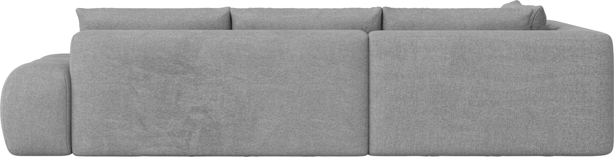 INOSIGN Ecksofa »AZITA Designsofa, elegant und bequem L-Form, Bubble-Optik«, lose Rückenkissen, traumhafte Steppung, Maße B/T/H: 352/210/72 cm