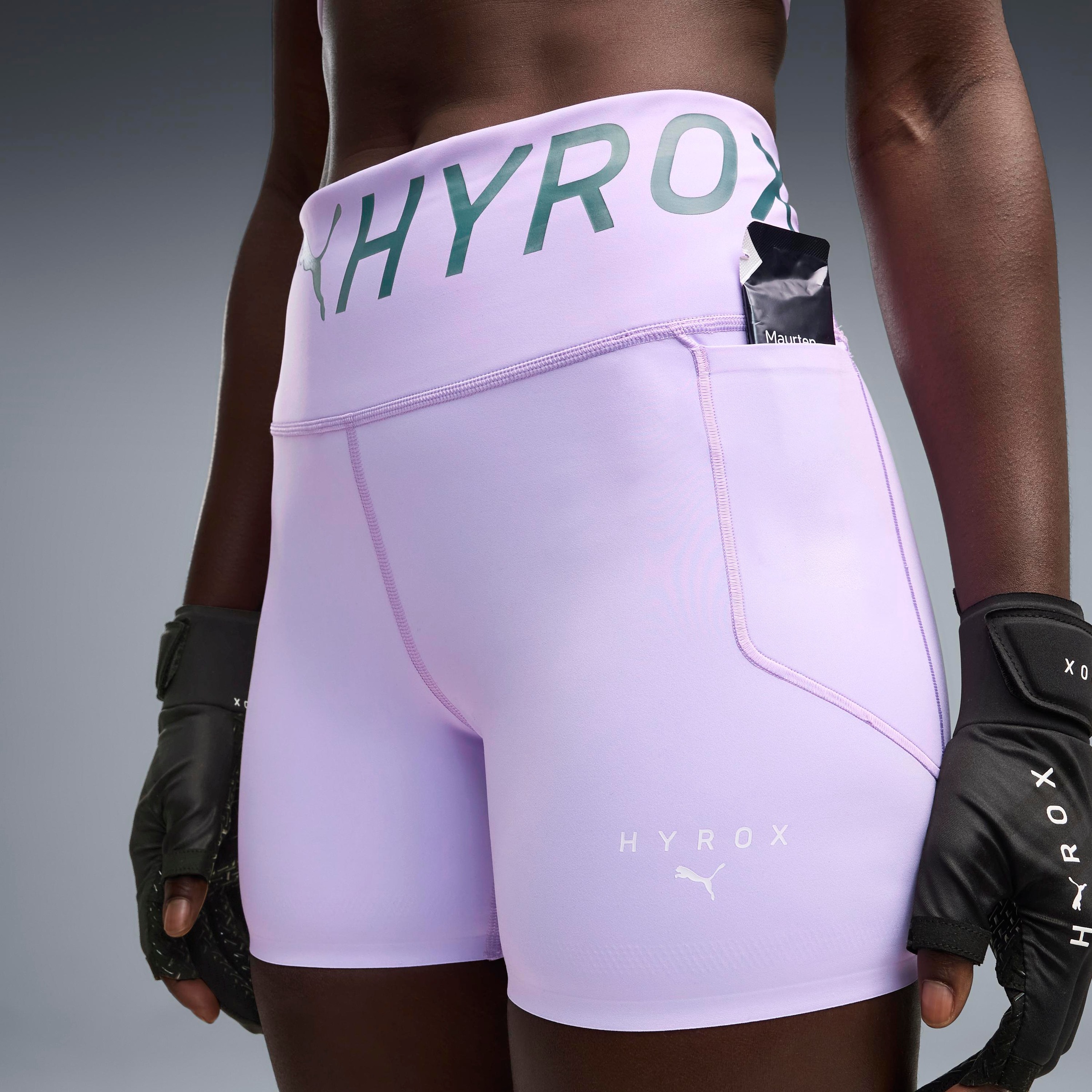 PUMA Trainingsshorts »W  X HYROX PWRMODE 4 SHORT TIGHT«  Regular Fit, für sportliche Aktivitäten, sportlicher Stil