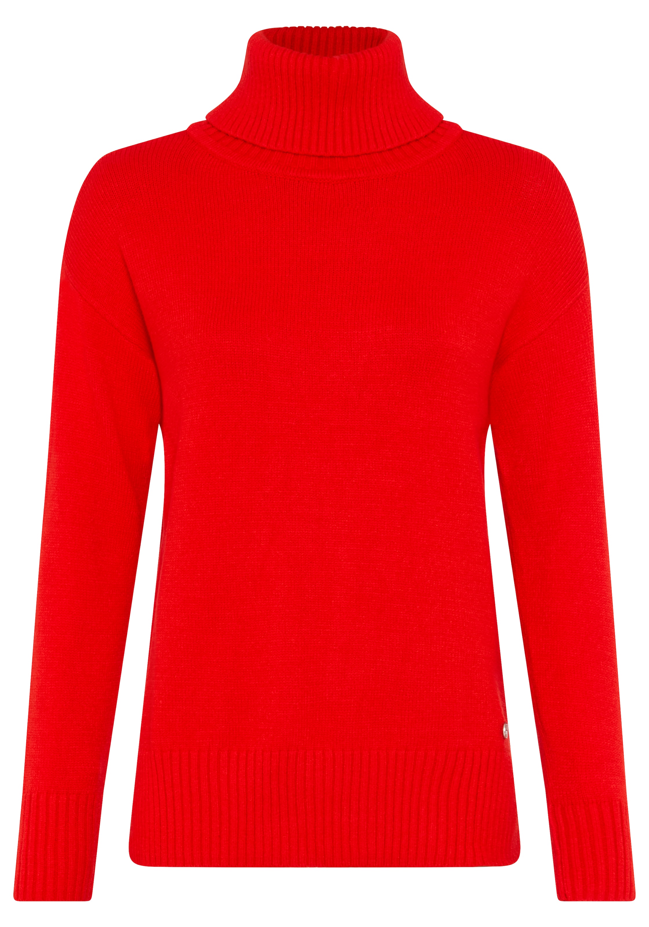 Tamaris Rollkragenpullover »aus weicher Viskosemischung« in lässiger Form mit seitlichen Schlitzen