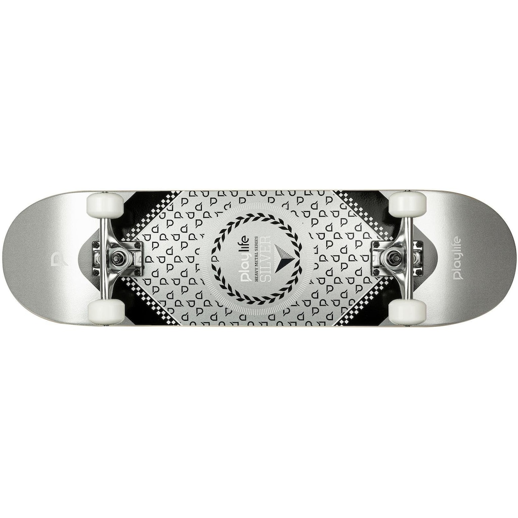 Playlife Skateboard »Heavy Metal Silver«