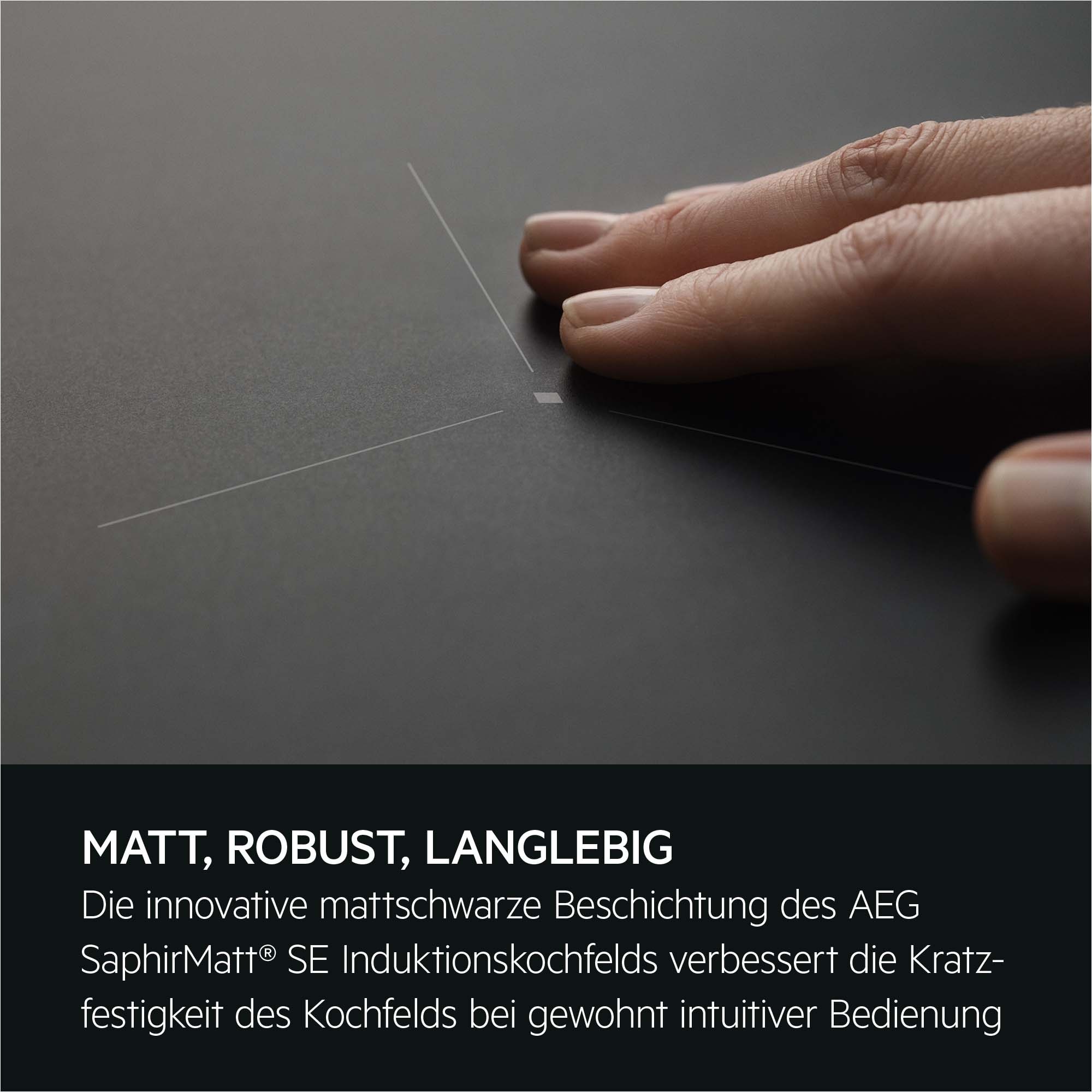 AEG Induktions-Kochfeld »TO64ICOFIT« SaphirMatt SE-3x kratzresistentere Oberfläche, Booster,Made in Germany