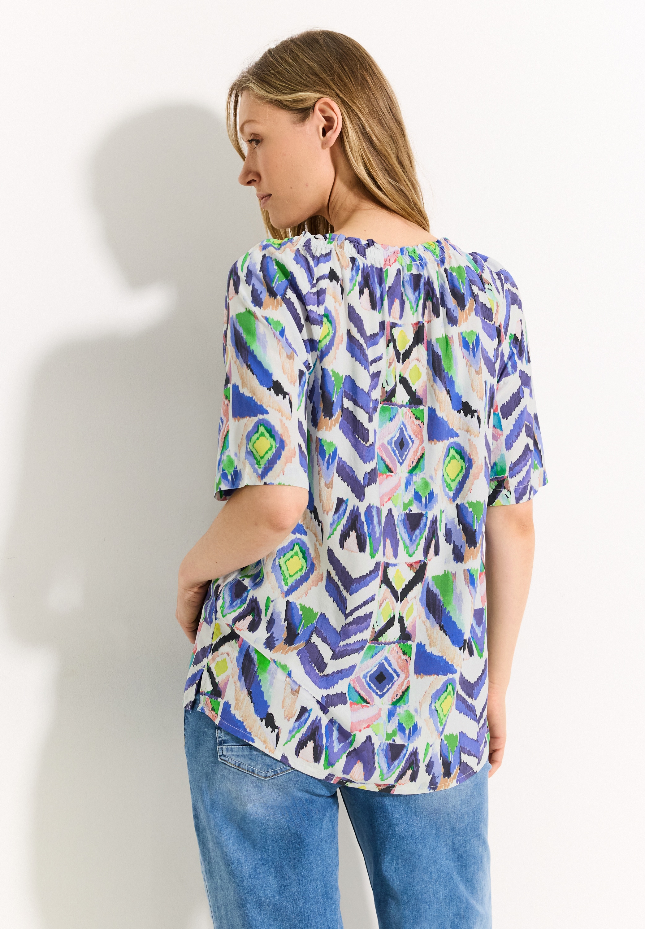 Cecil Kurzarmbluse, mit All-Over Print