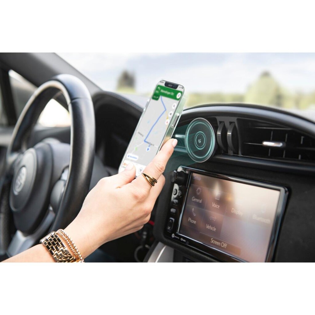 Hama Handy-Halterung »Handyhalterung Auto MagLock für Lüftung für MagSafe Magnethalter360°«