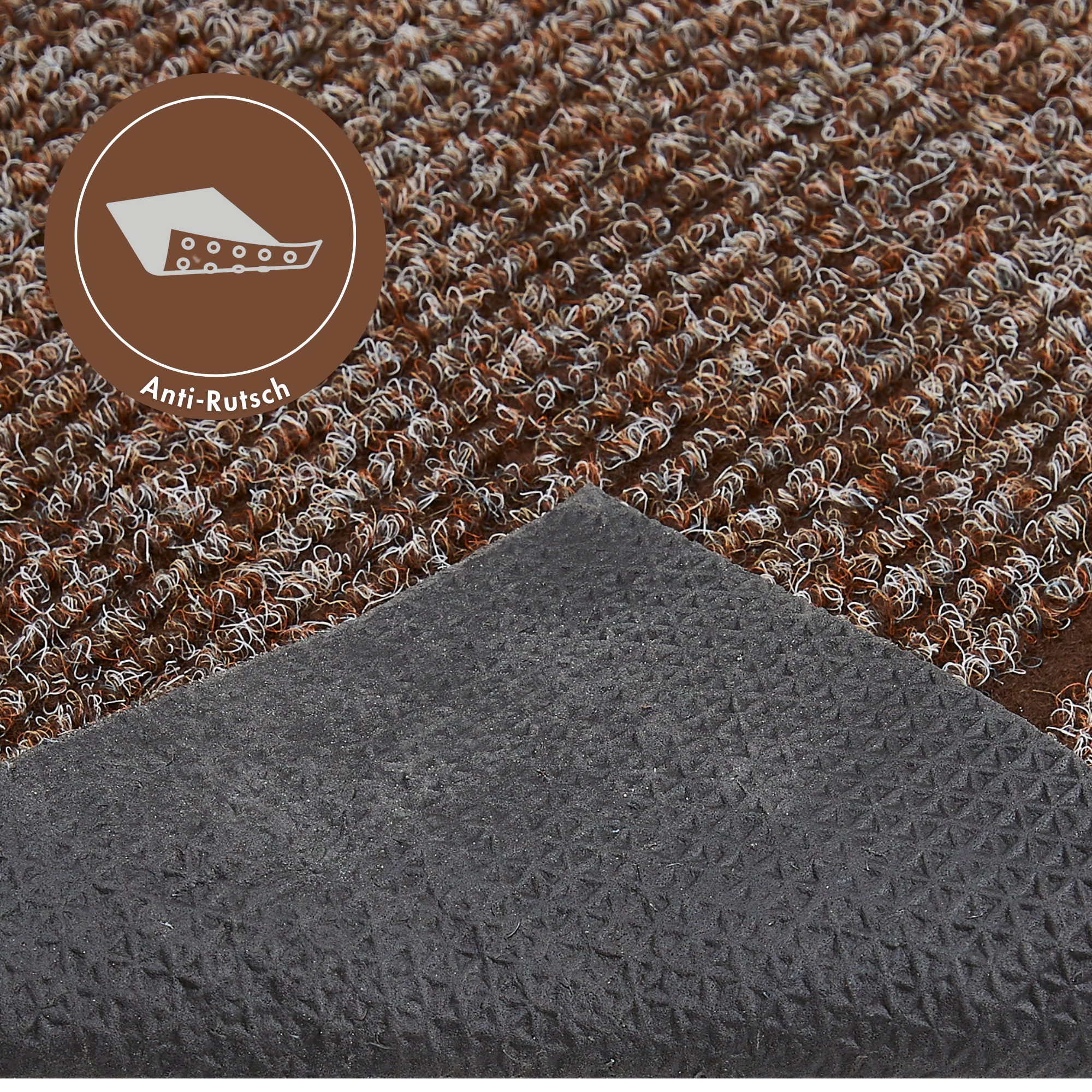 Andiamo Läufer »Mitch, Made in Belgium«, rechteckig, 6 mm Höhe, Schmutzfangläufer, meliert, mit Bordüre, In- und Outdoor geeignet