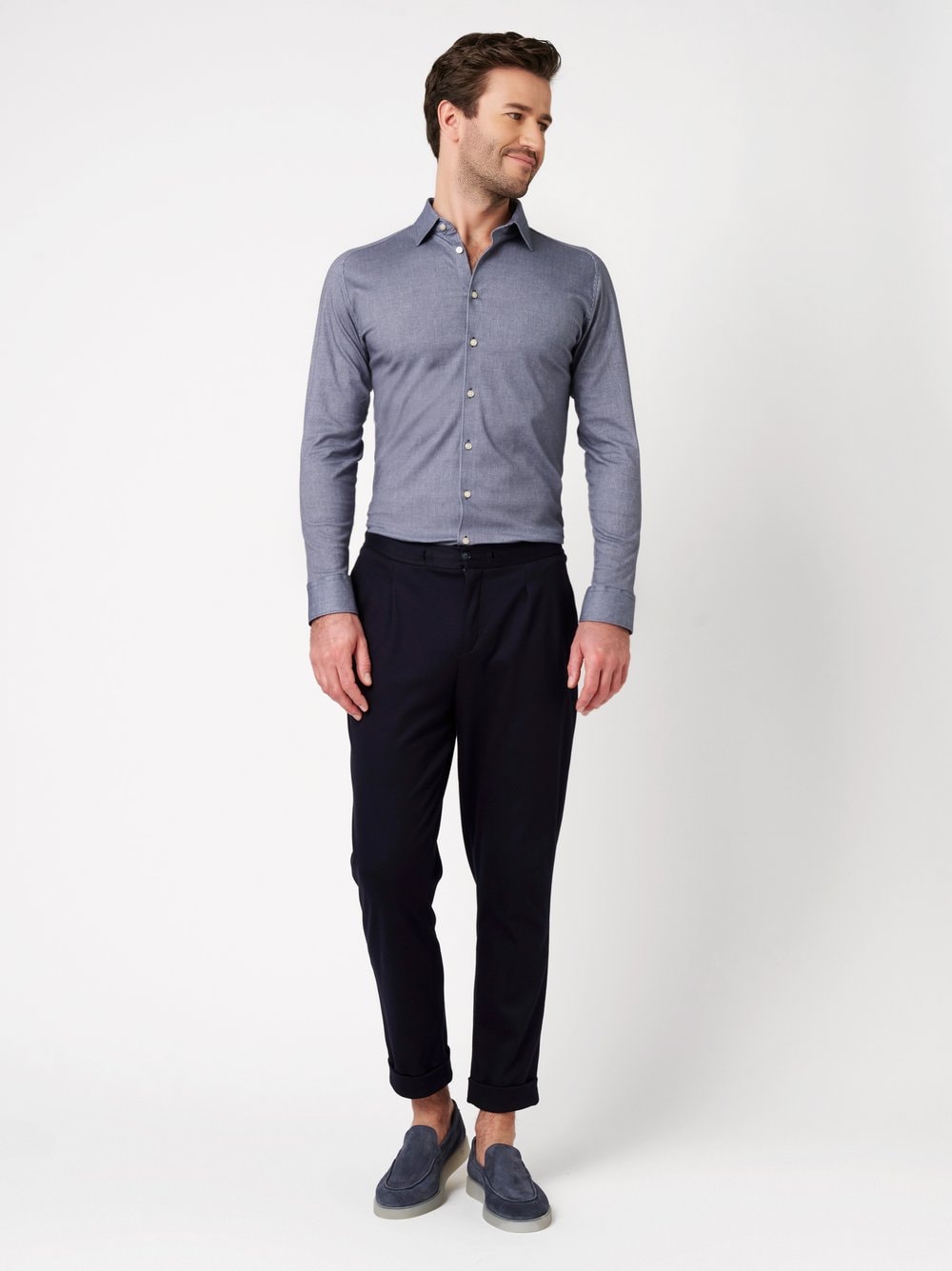 DESOTO Langarmhemd »Jerseyhemd Casual Kent«