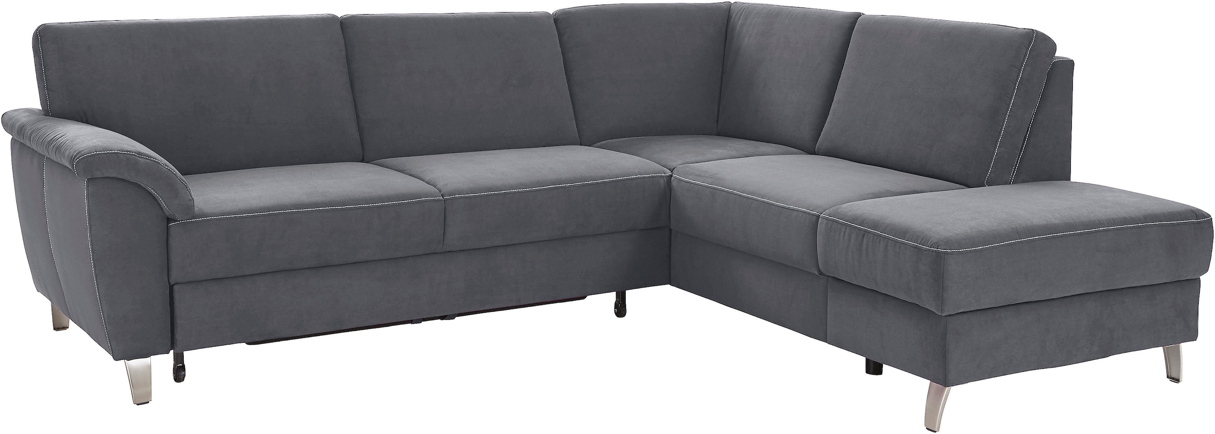 sit&more Ecksofa »Texel L-Form«, mit Federkern, wahlweise mit Bettfunktion und Bettkasten