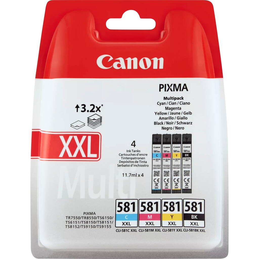 Canon Tintenpatrone »CLI-581XXL«, (Spar-Set)