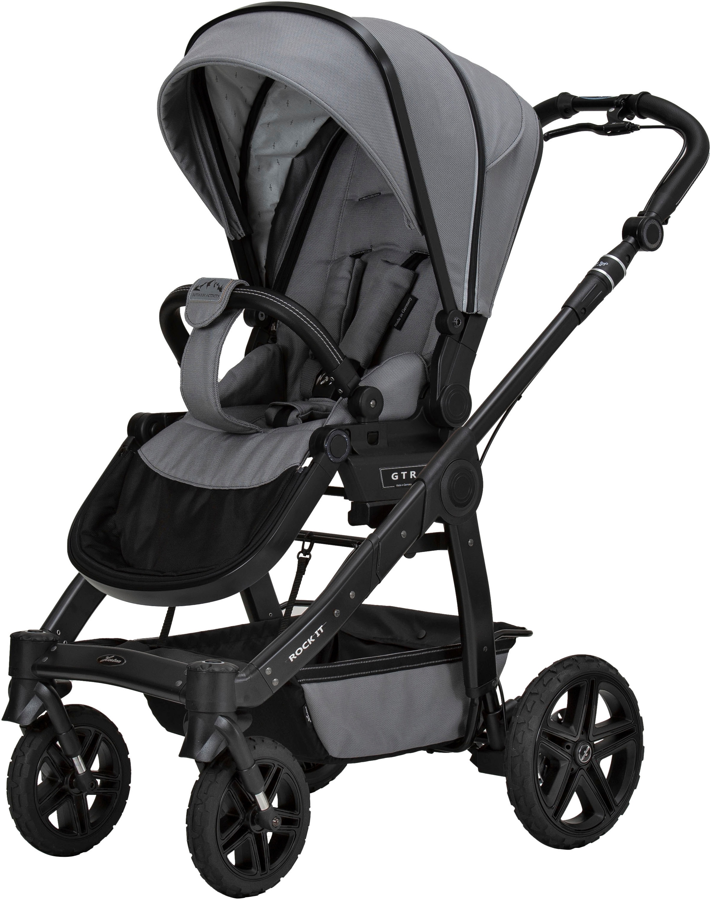 Hartan Kombi-Kinderwagen »Rock it Outdoor, mit Handbremse«, Lieferung ohne Adapter; Made in Germany