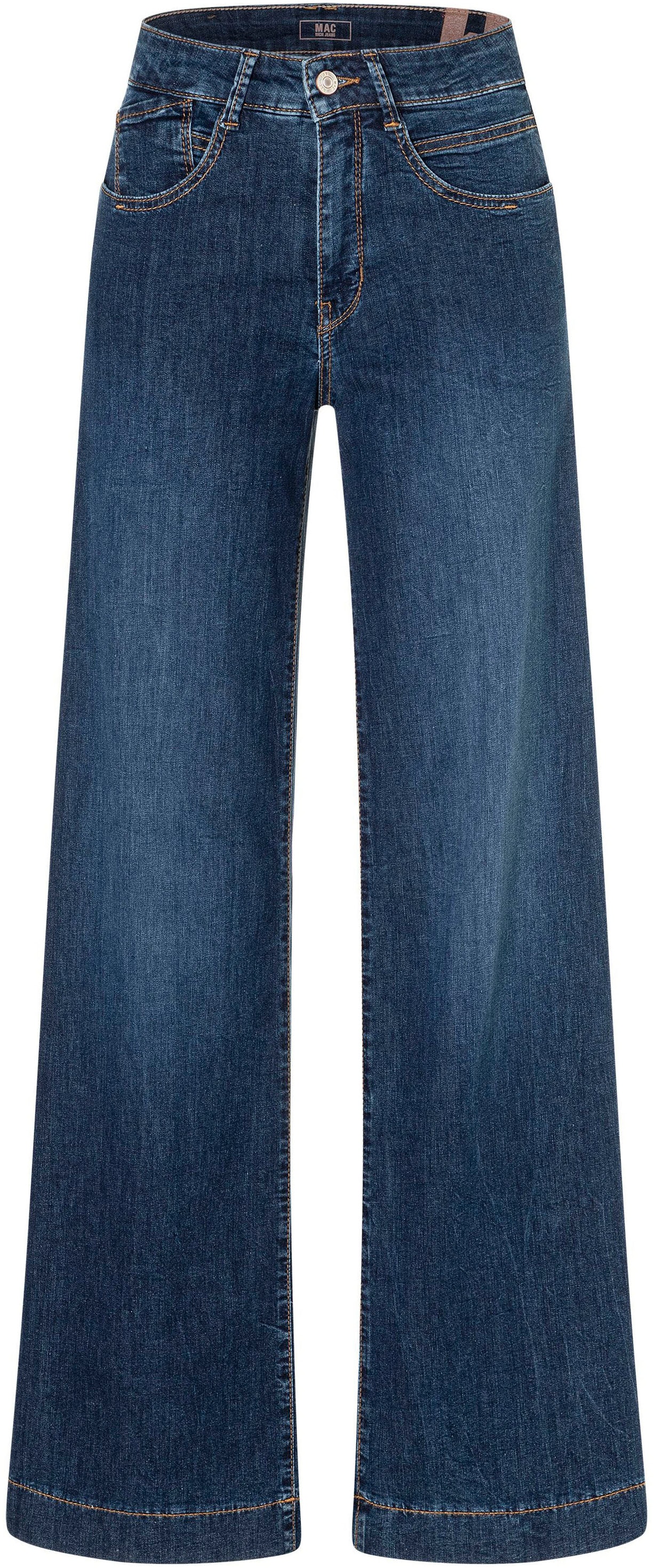 MAC Stretch-Jeans »RICH PALAZZO« Naht-Details an den Gesäßtaschen