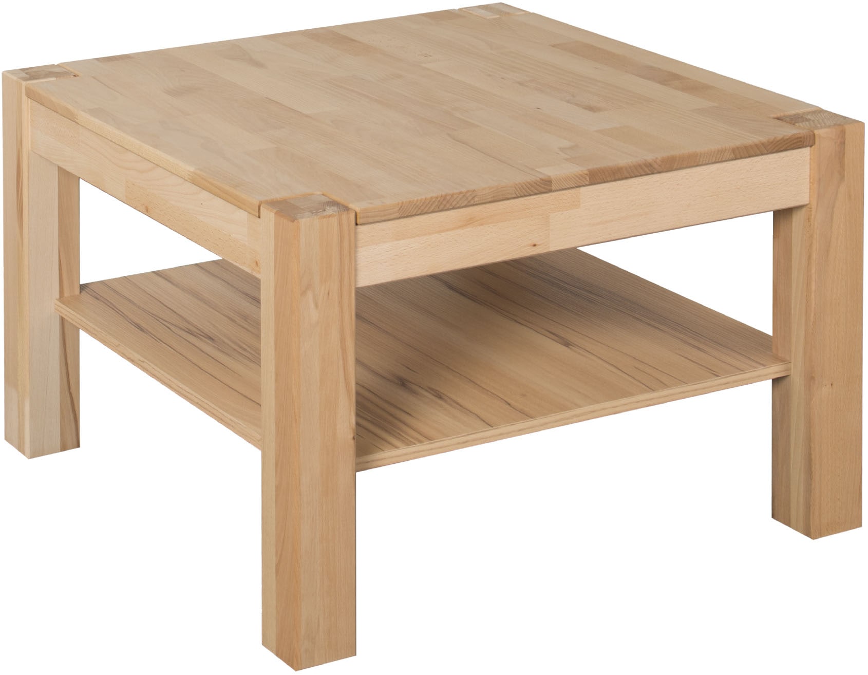 VOGL Möbelfabrik Couchtisch "Toronto" in 2 Größen, mit Ablageboden, teilmassiv, Höhe 46 cm, Made in Germany