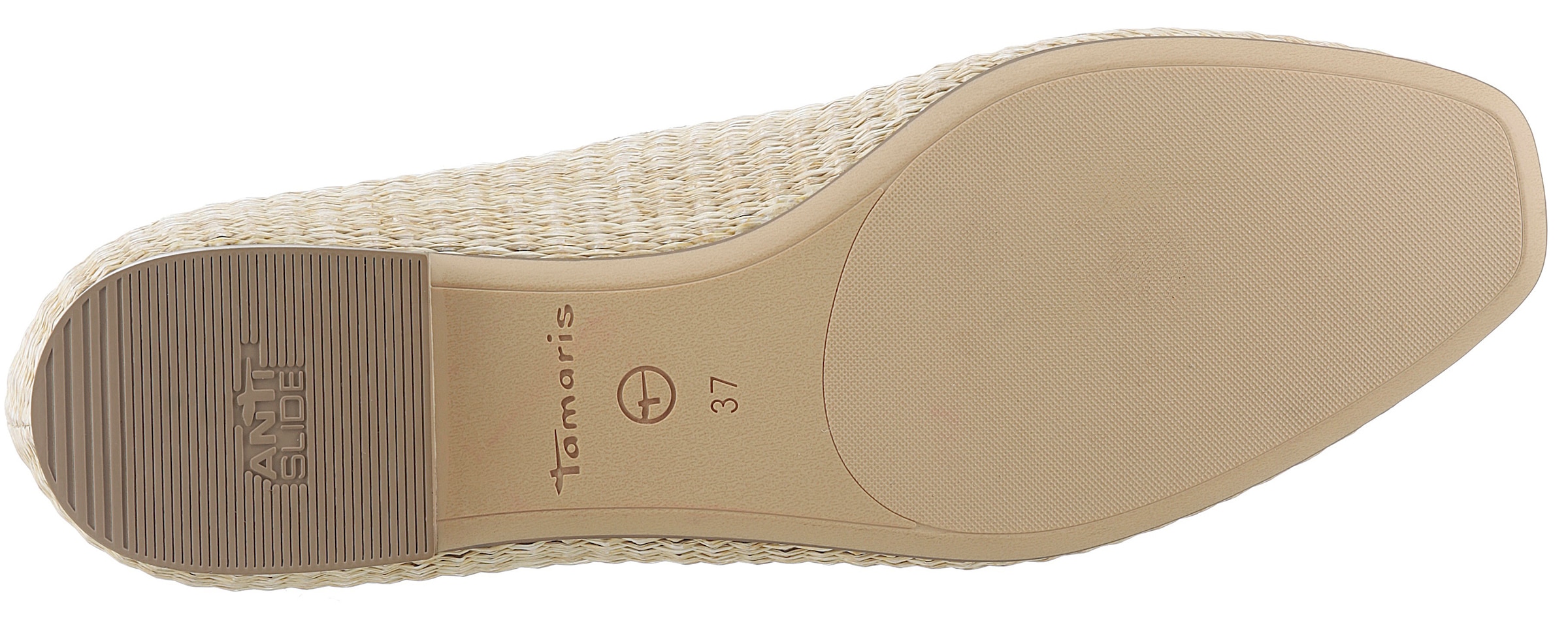 Tamaris Ballerina, Blockabsatz, Schlupfschuh, Businessschuh mit Tamaris-Schmuckelement