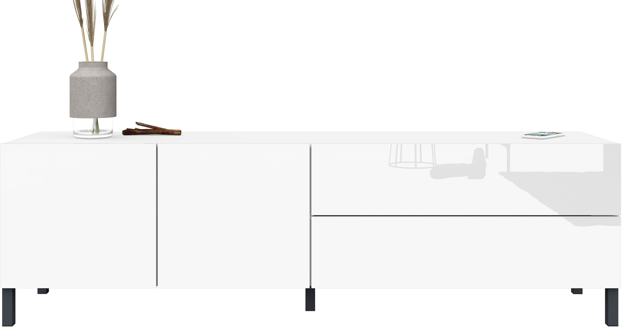 borchardt Möbel Lowboard »Sophia, TV-Schrank Breite 152 cm« Metallfüße, grifflose Optik