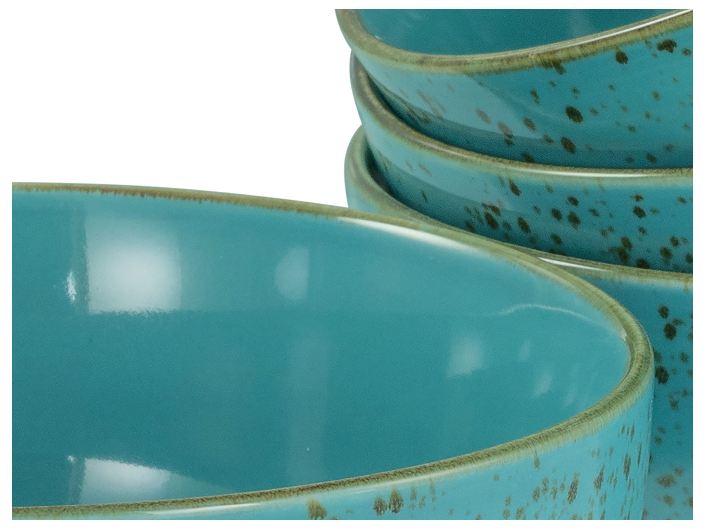 CreaTable Schale »Nature Collection, Buddha Bowl 4-tlg« 4 Stk. aus Steinzeug Handwerklicher Look, Vintage, Höhe 7,5 cm