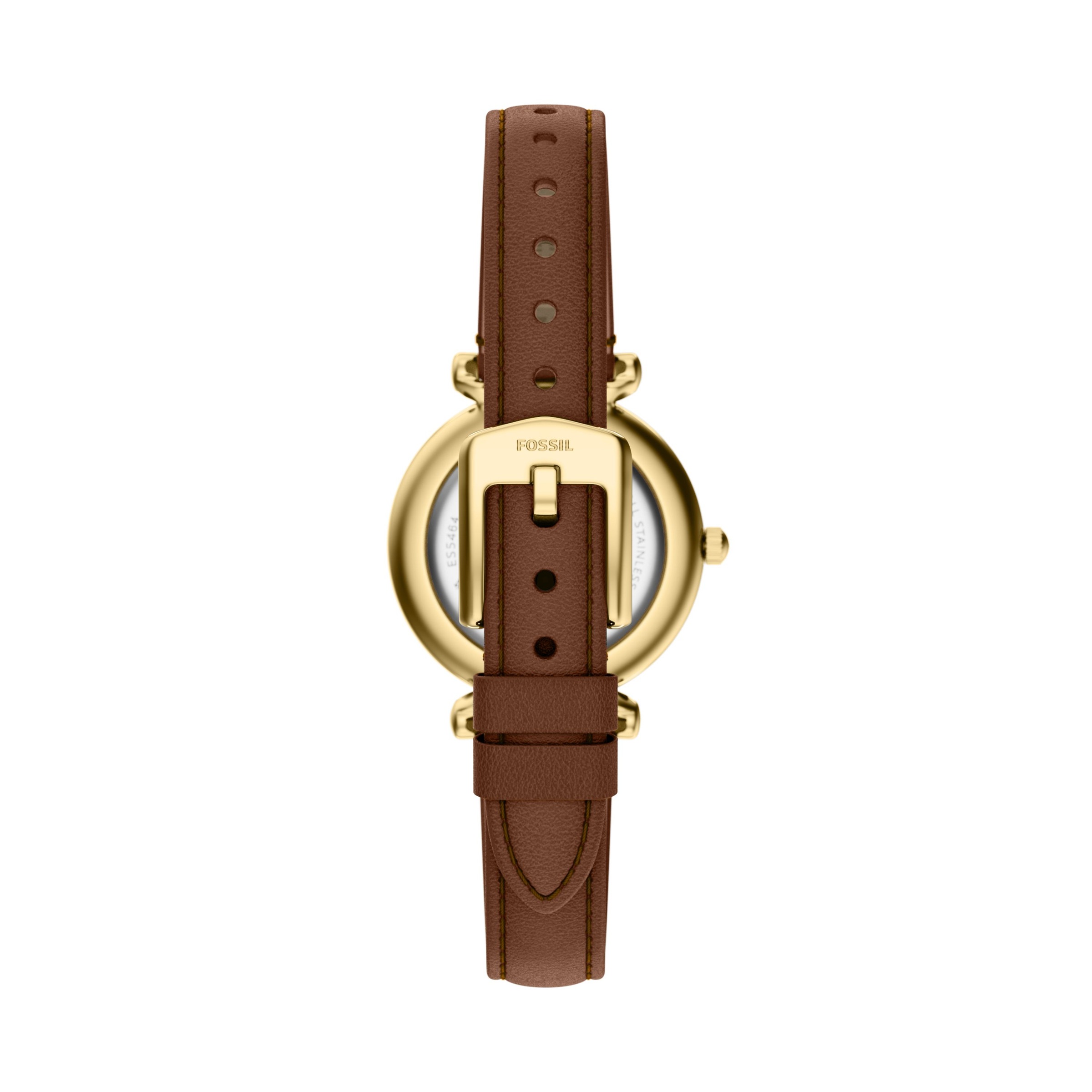 Fossil Quarzuhr »Carlie« Armbanduhr, Damenuhr, Lederarmband, analog