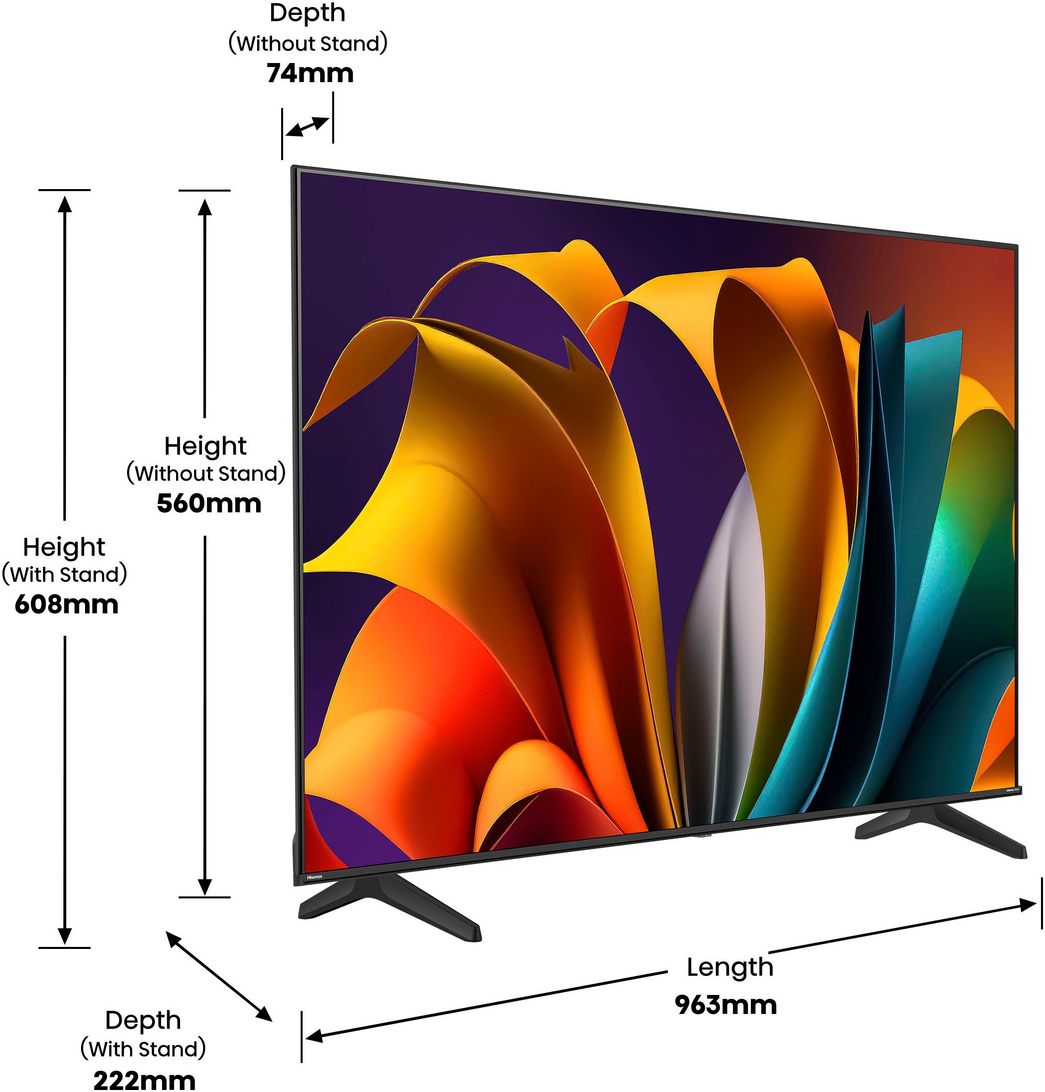 Hisense LED-Fernseher »43E6NT«, 4K Ultra HD, Smart-TV, 4K UHD