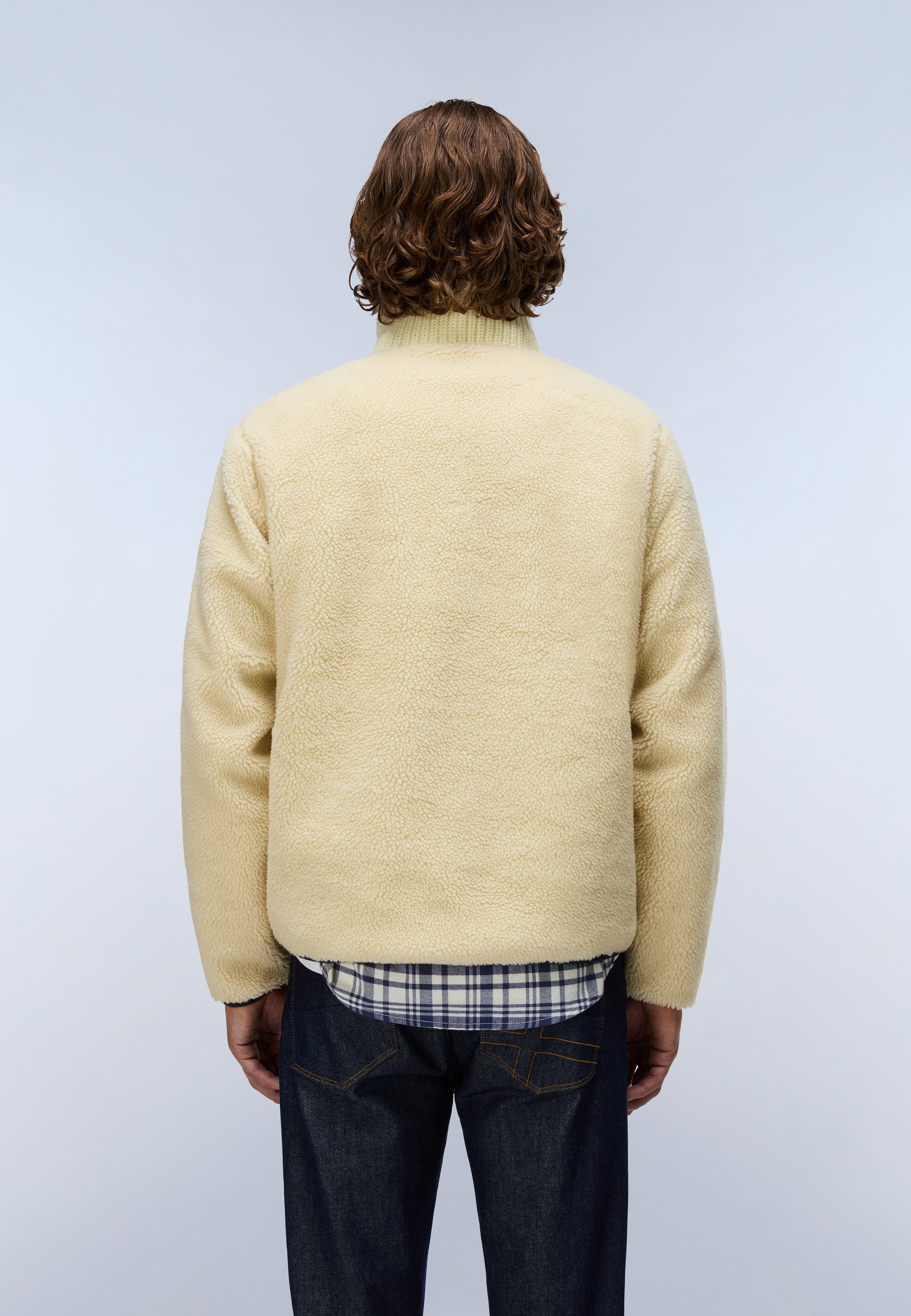 Napapijri Fleeceshirt »T-ARCHIVE FLEECE HZ PUTTY N5E« aus Polyester, mit weichem Griff, auch in großen Größen