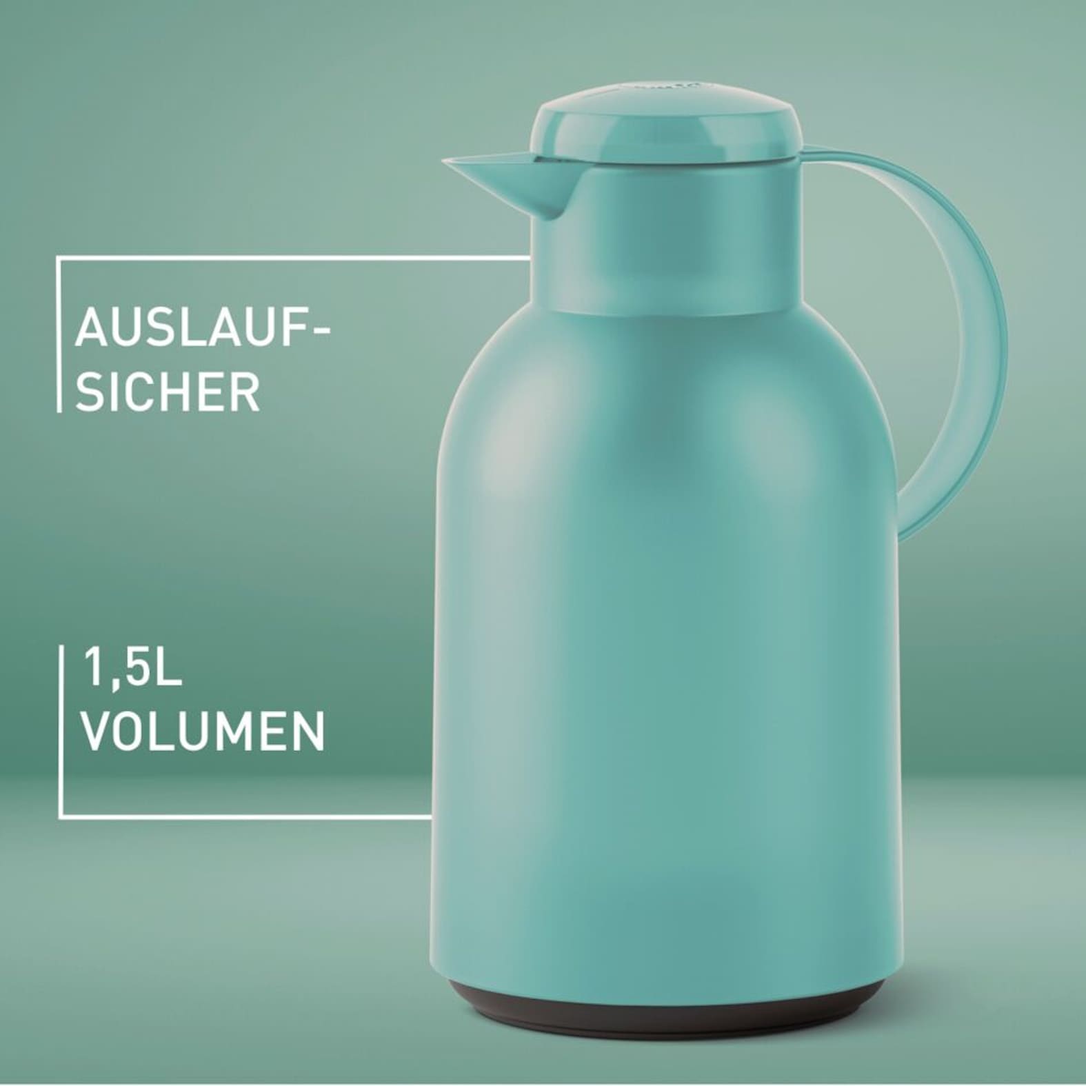 Emsa Isolierkanne »Samba« 1,5 l XXL-Modell, zeitloses Design, einfacher Knopfdruck, 24h kalt, 12h warm
