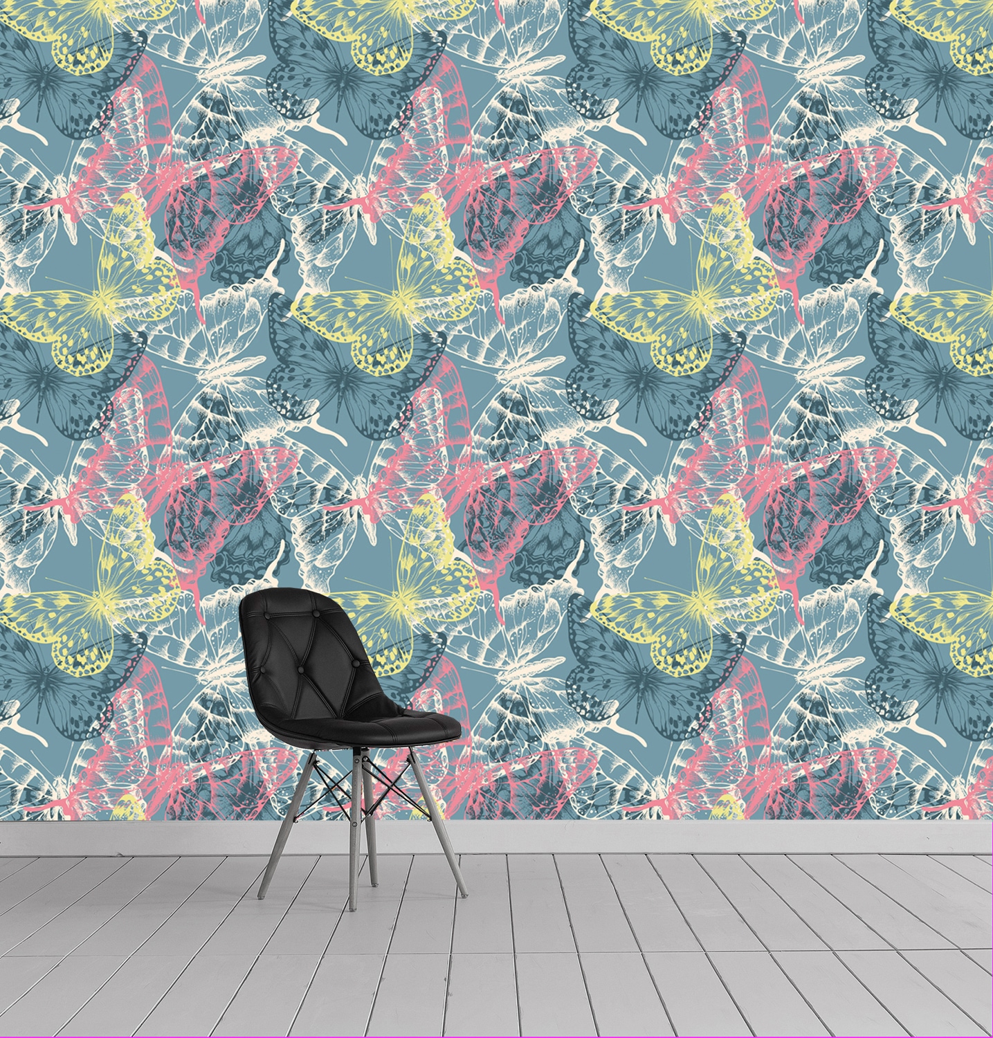 queence Vinyltapete »Jake«, bedruckt-Motiv-botanisch-floral-gemustert-natürlich, 90x250cm, selbstklebend, kinderleichte Anbringung, Sticker