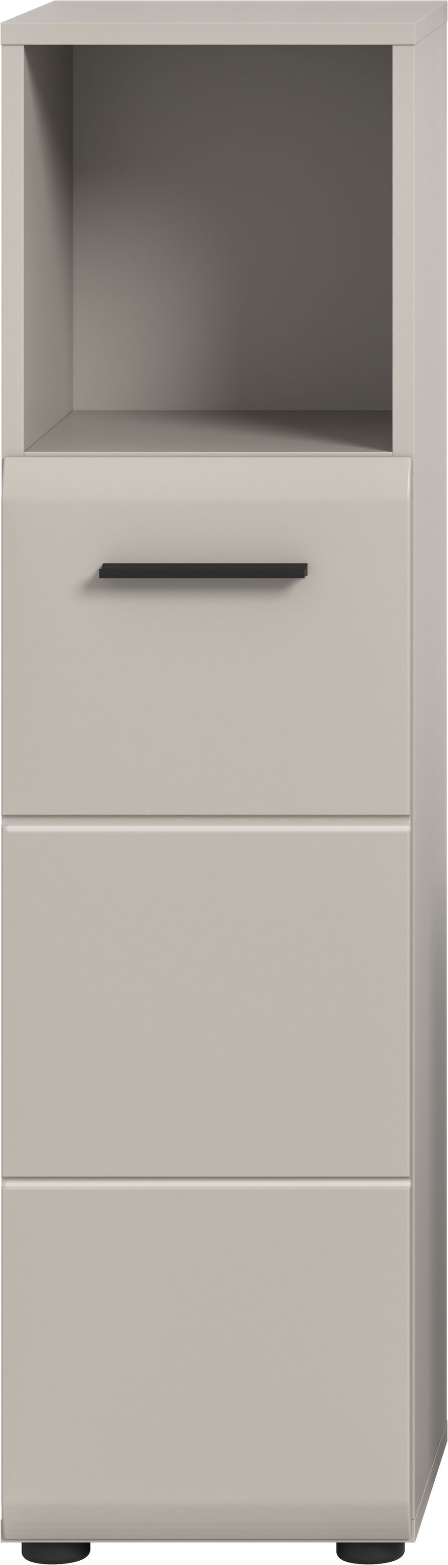 welltime Midischrank »FLORENZ,  Höhe 110 cm, 1 Tür, 2 Fachböden, 1 offenes Fach« TOPSELLER!, 1 Stk. tlg. Türanschlag wechselbar, hochwertige MDF Front, Badschrank, Bad