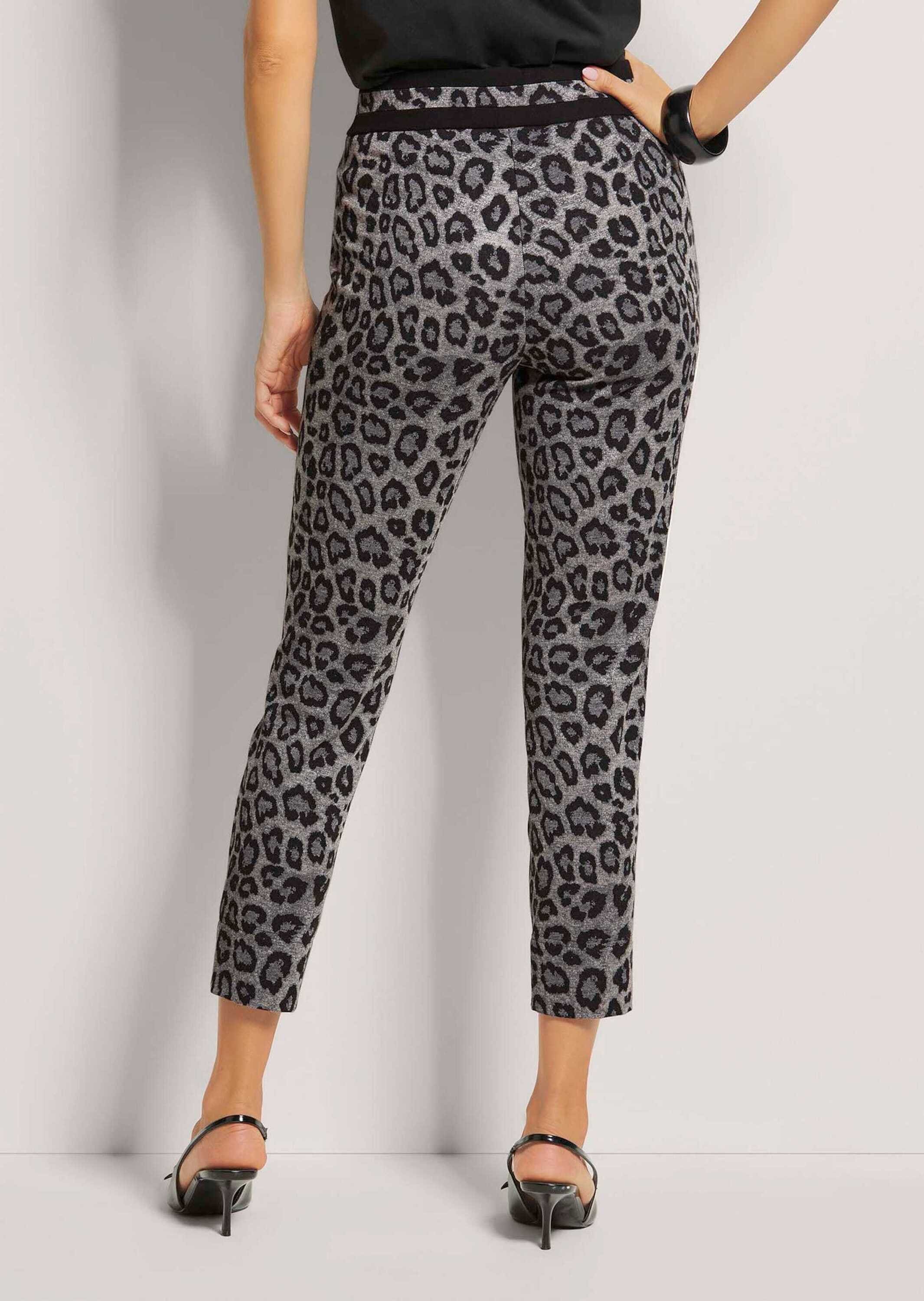 MADELEINE Stoffhose »Schlupfhose Leo-Print Jersey-Hose mit Stretch«