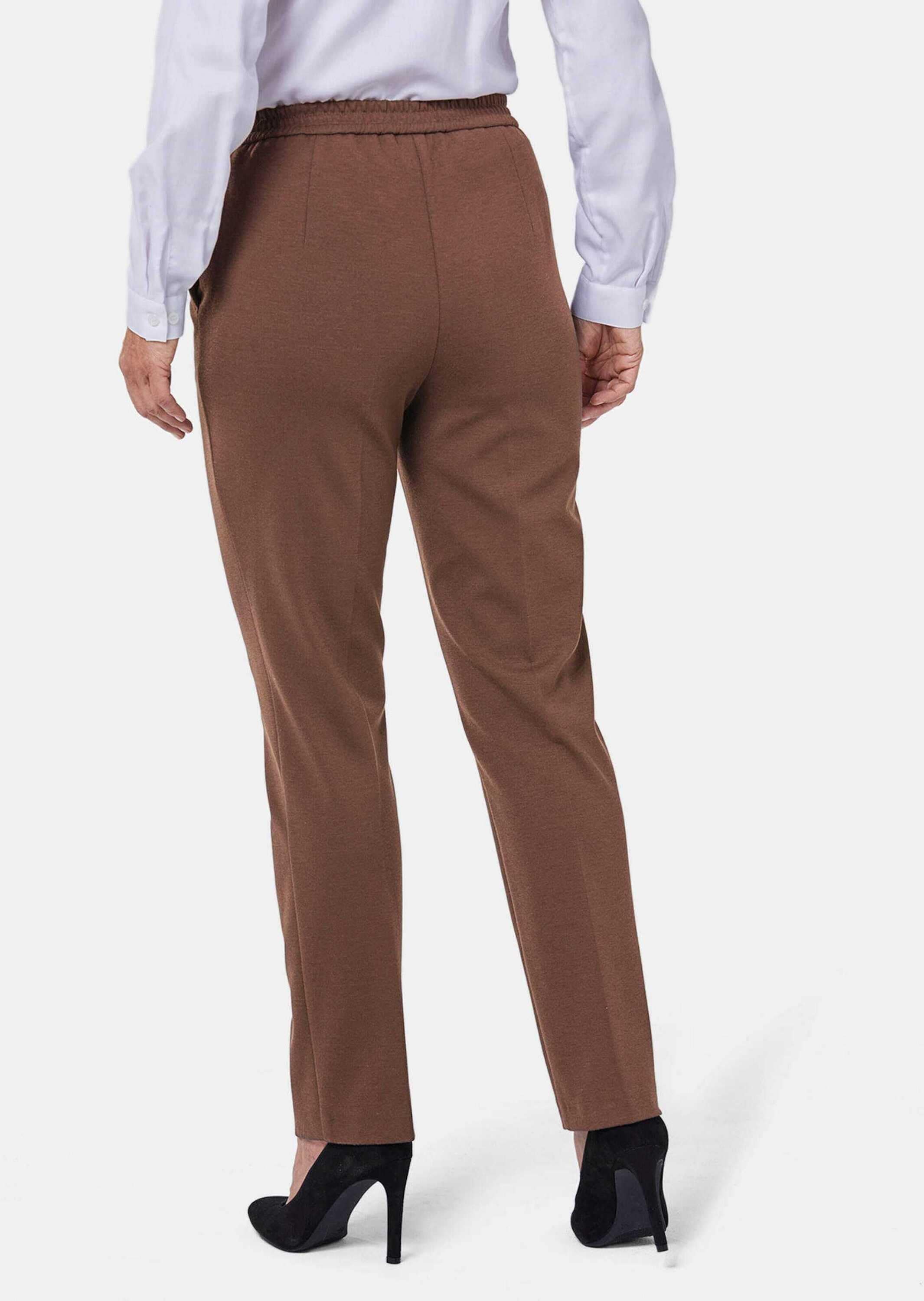 GOLDNER Schlupfhose »Hose Kurzgröße - Schlupfhose Martha in knitterarmer Flanelloptik«