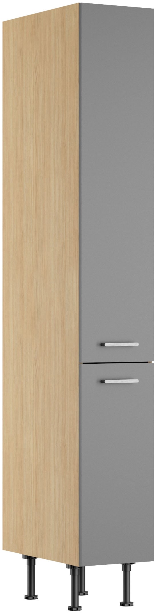 KOCHSTATION Apothekerschrank »KS-Lucy« Breite 30 cm, mit 2 Auszügen, Soft-Close, höhenverstellbare Füße