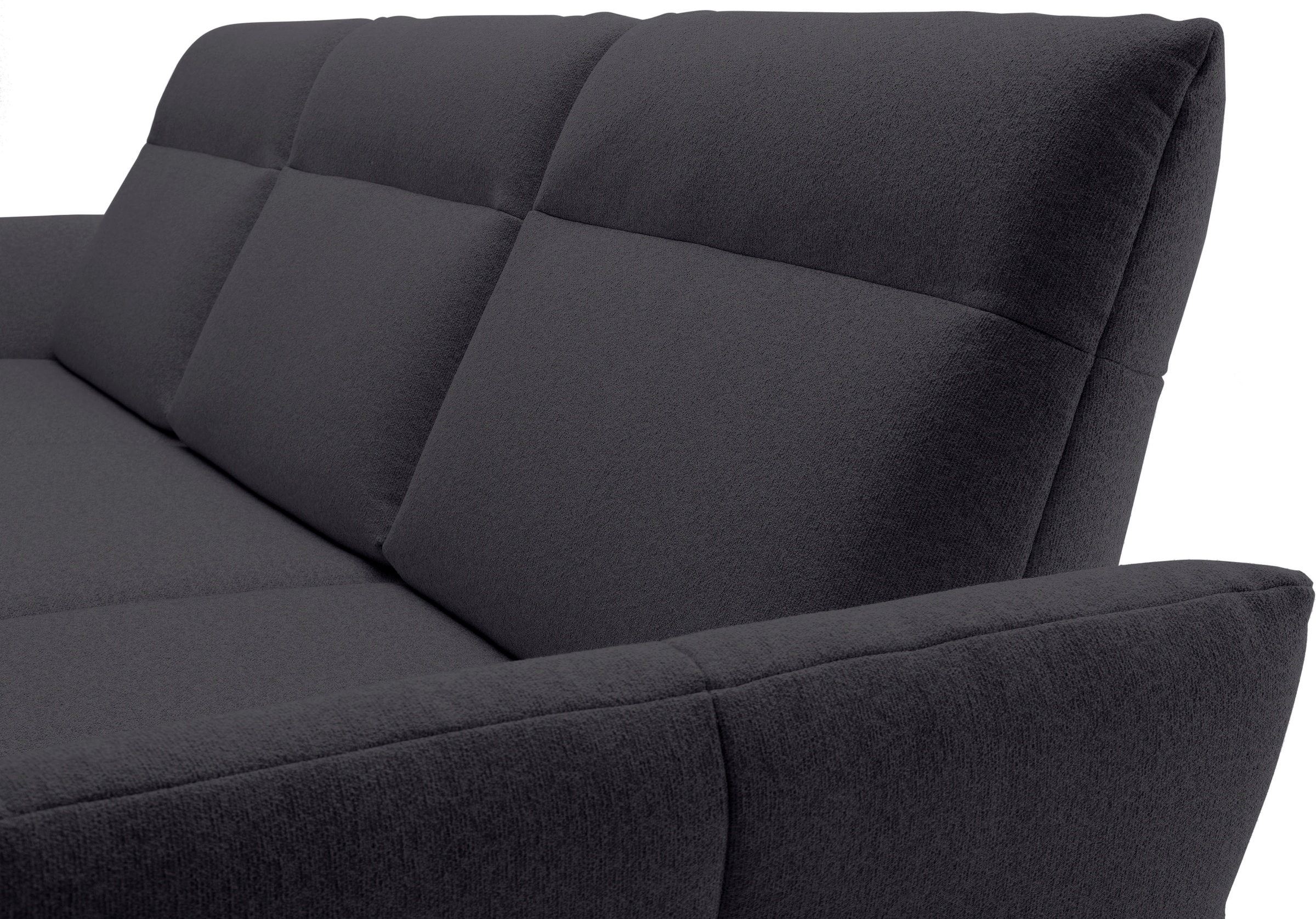 Creation BY ROLF BENZ Ecksofa »CR.460«, Sockel in Nussbaum, Winkelfüße in Umbragrau, Breite 298 cm
