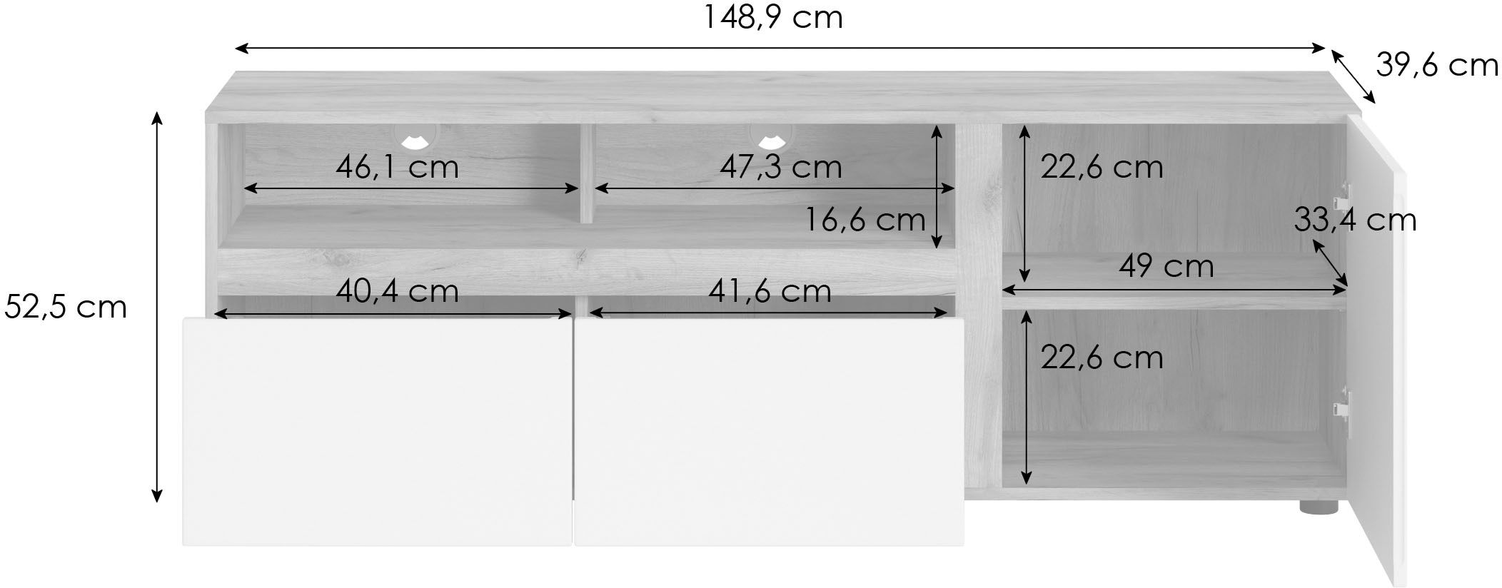 Home affaire Lowboard »Morongo« Breite ca. 149 cm