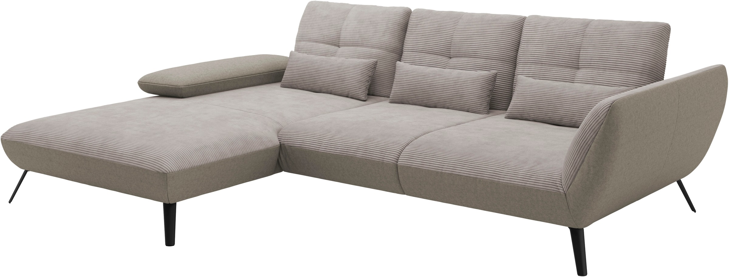 Places of Style Ecksofa »Mikado L-Form«, inkl. Sitztiefenverstellung und Armteilverstellung