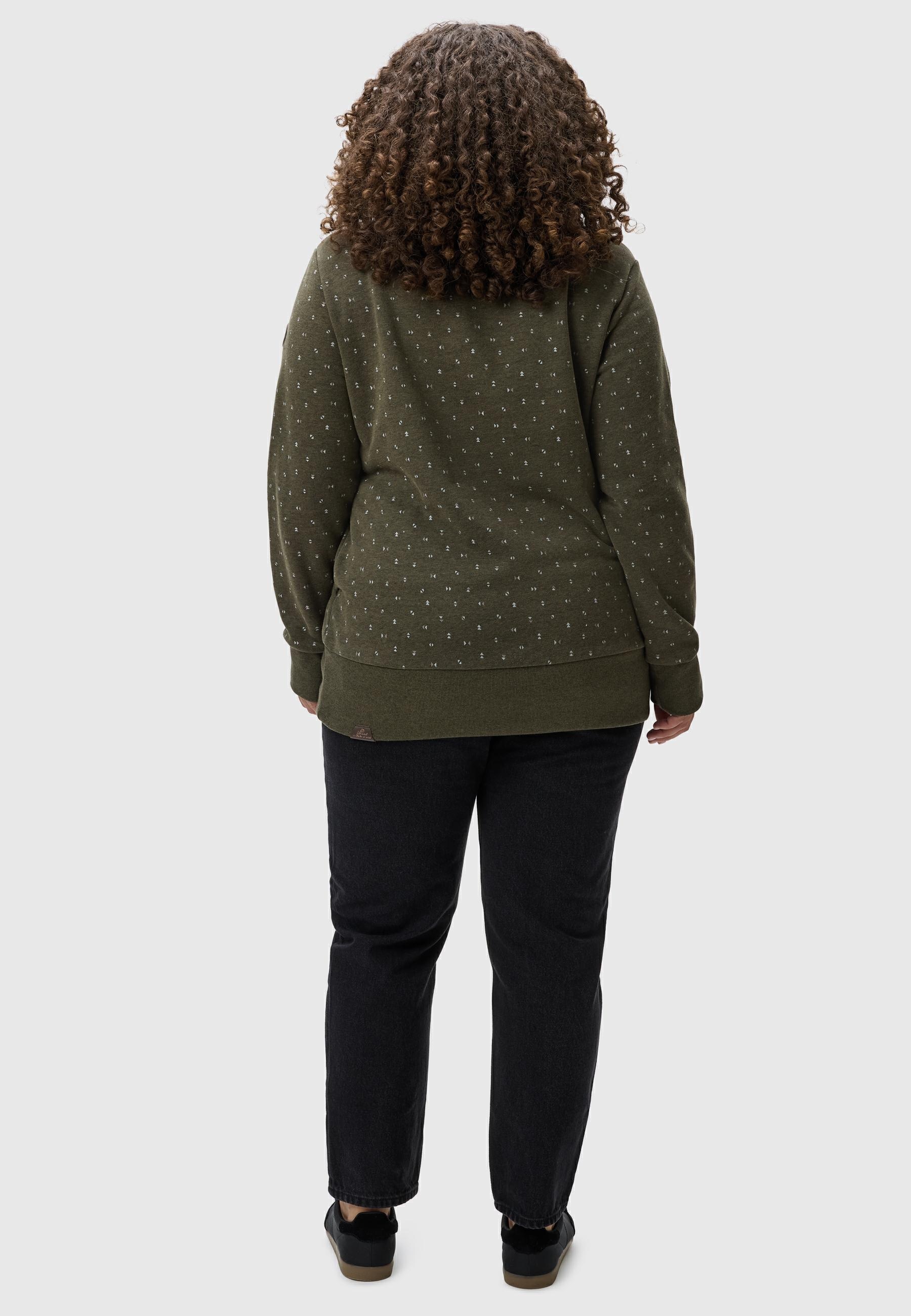 Ragwear Stehkragenpullover »Schalkragenpullover Angell Plus«, Nachhaltiger Damen Sweater mit Kaminkragen