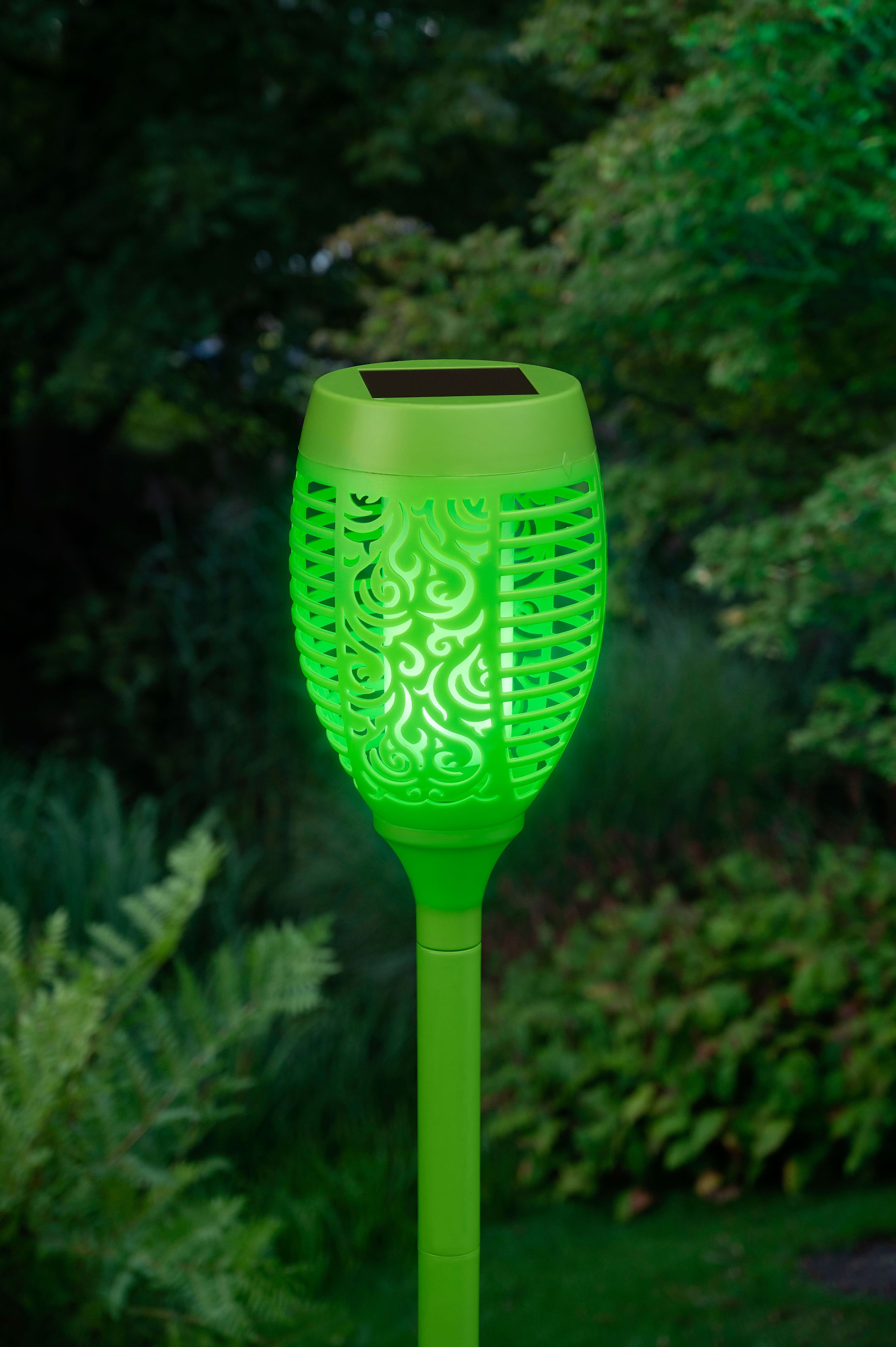 BONETTI LED Gartenfackel, LED Solar Gartenfackel grün mit realer Flamme  online kaufen | mit 3 Jahren XXL Garantie